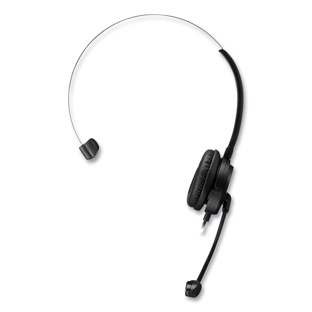 Back. Adesso - Adesso USB Single-Sided Headset with Adjustable Microphone- Noise Cancelling- Mono - USB - Wired - Over-the-head - 6 ft - Black.