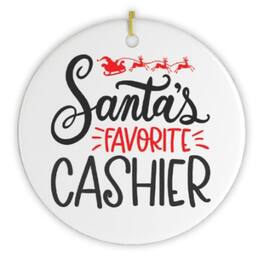 OrnamentallyYou - Santas Favorite Cashier Christmas Ornament - Multi-colored