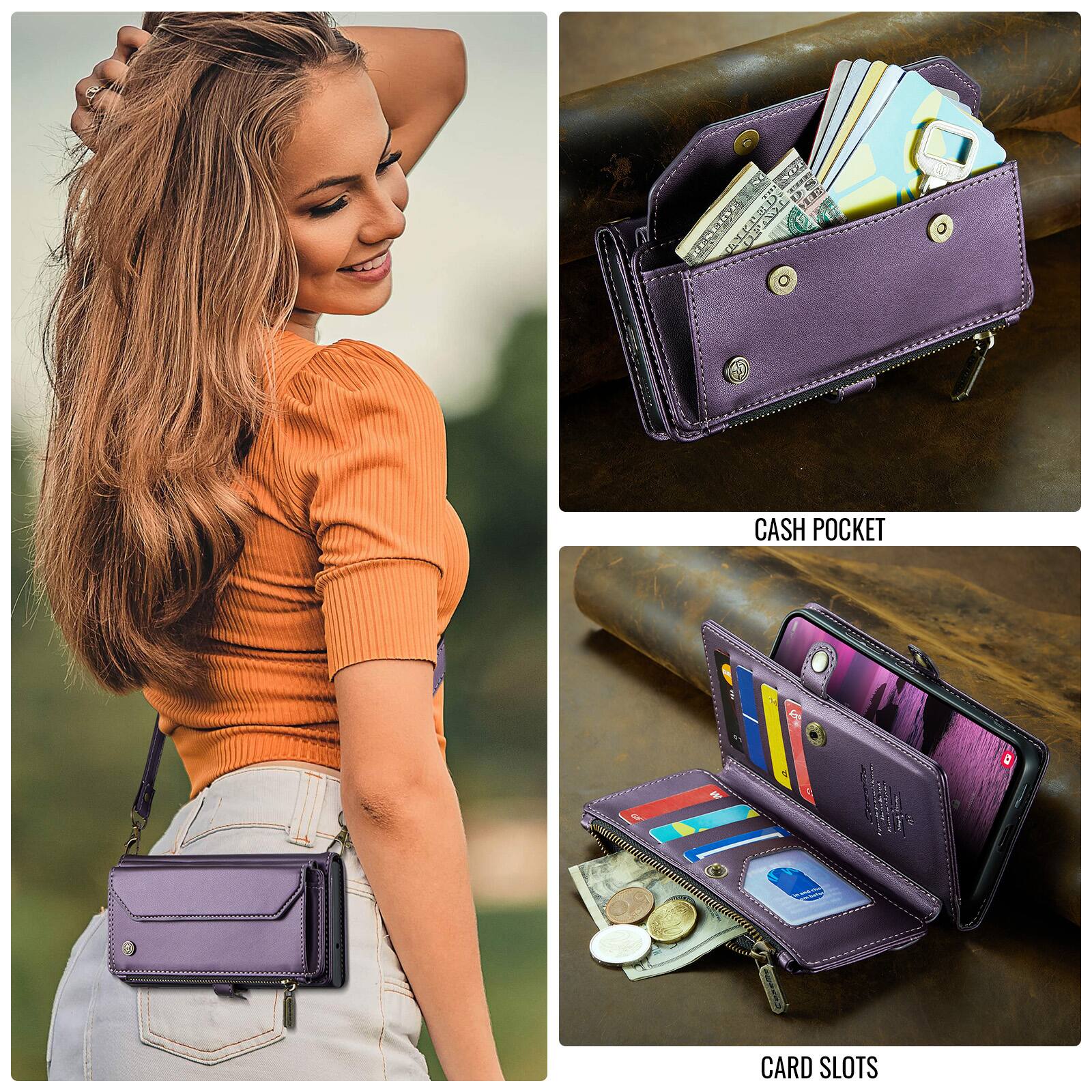 CASH POCKET  
CARD SLOTS