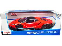 Lamborghini Centenario Top "Special Edition" 1/18 Diecast Model Car by Maisto - Orange With Matt Black