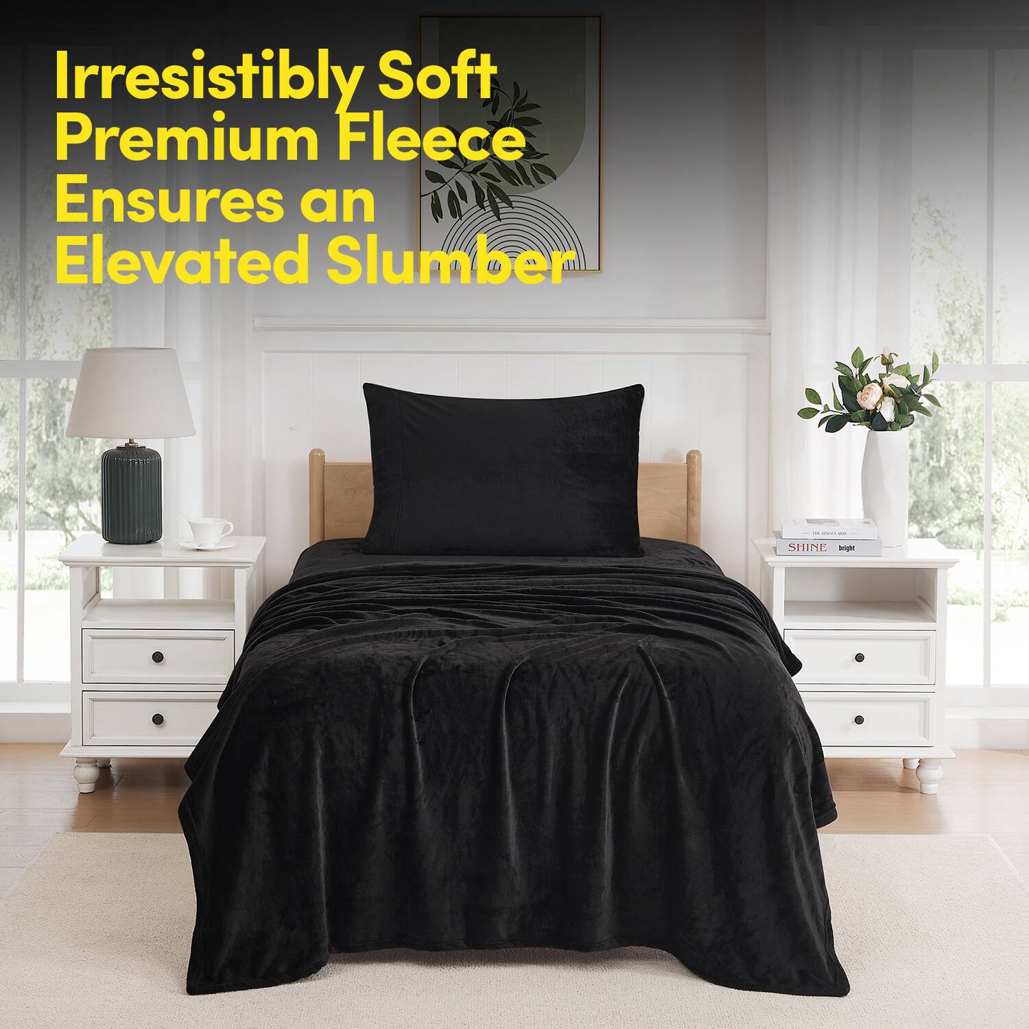 Irresistibly Soft Premium Fleece Ensures an Elevated Slumber