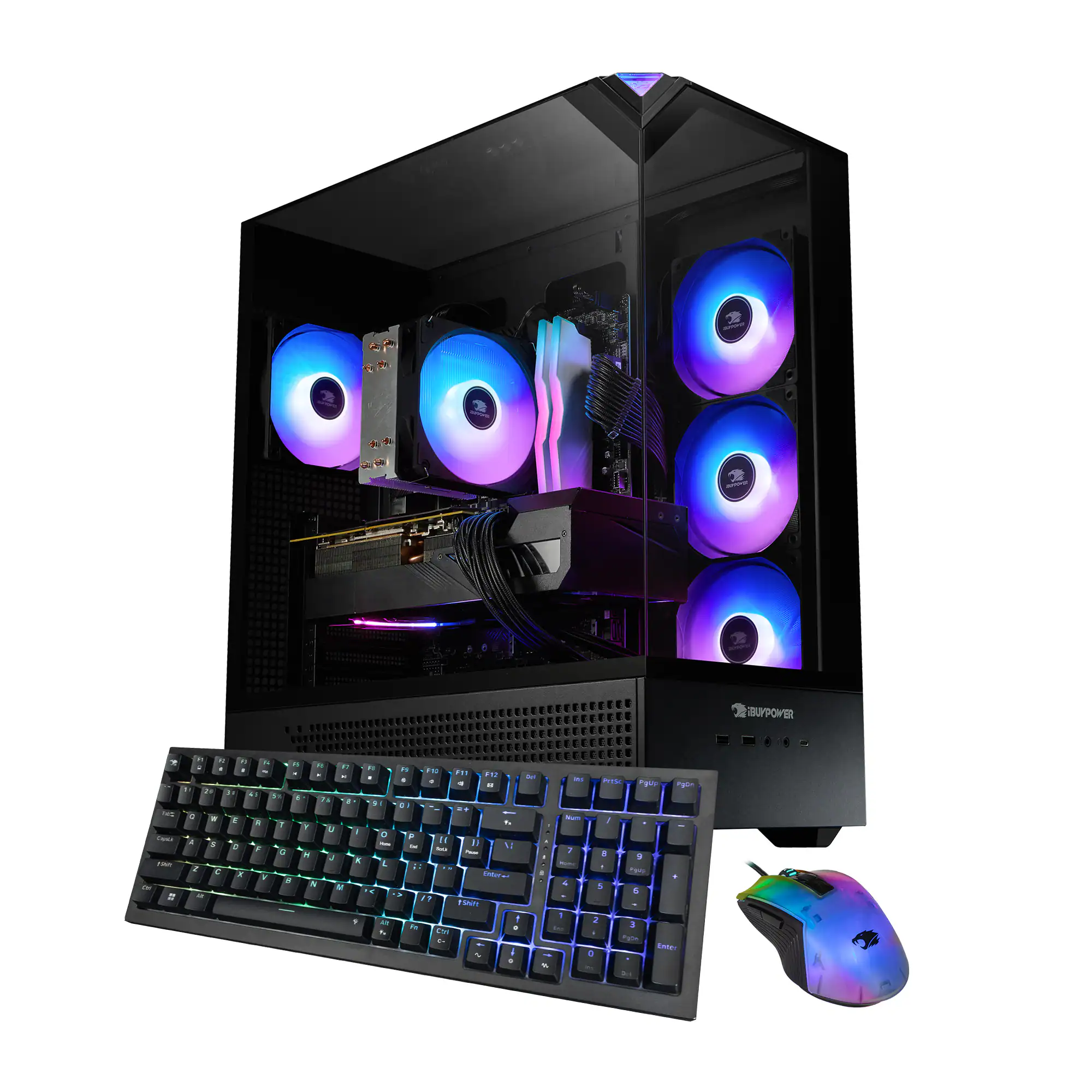 iBUYPOWER - Element Gaming Desktop PC - Intel Ultra 5 225F, NVIDIA GeForce RTX 5060 8GB, 32GB DDR5 RGB,2TB NVMe - Black