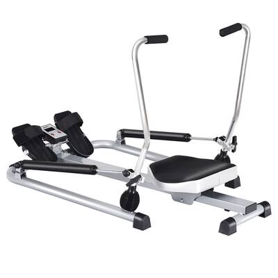 Best Buy Rower Costway Exercise Rowing Machine Rower with Adjustable Double Hydraulic ...
