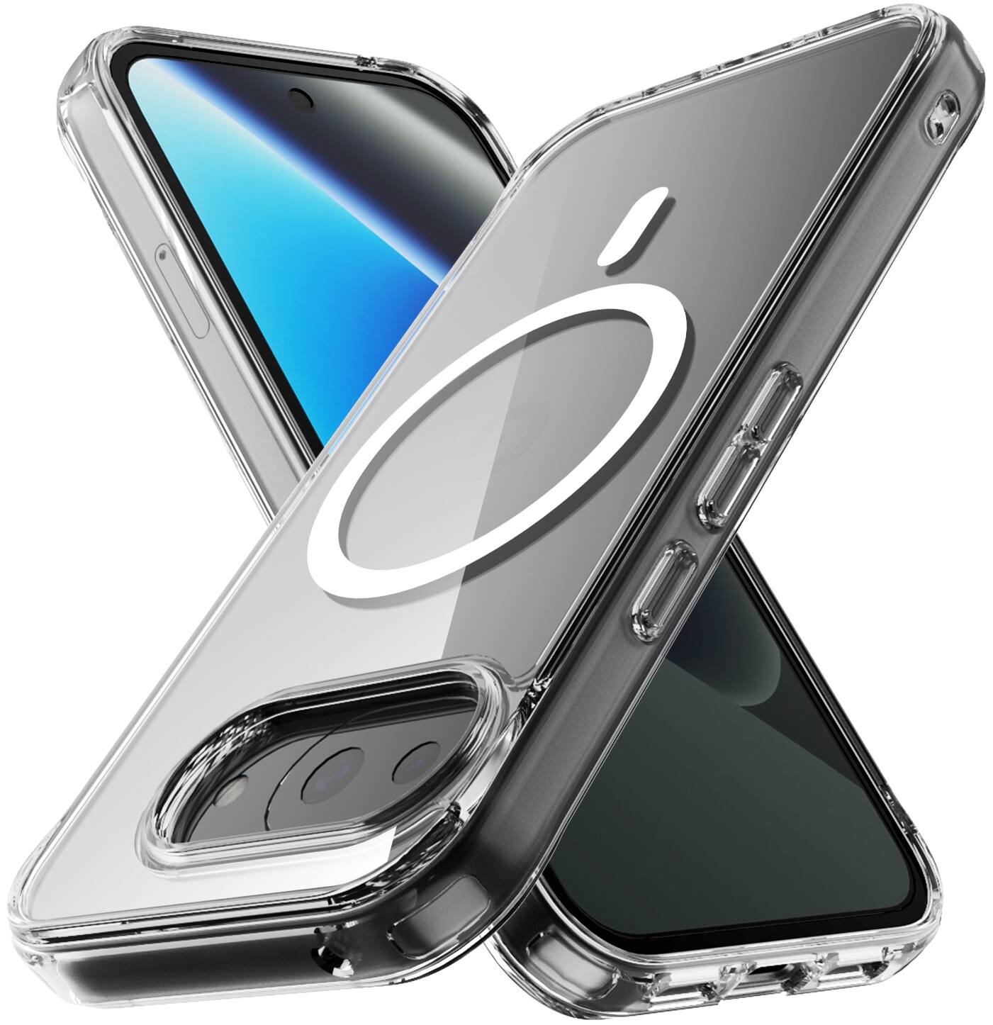 Front. Nakedcellphone - Clear Case for Google Pixel 10a Phone - Compatible with MagSafe - Clear.