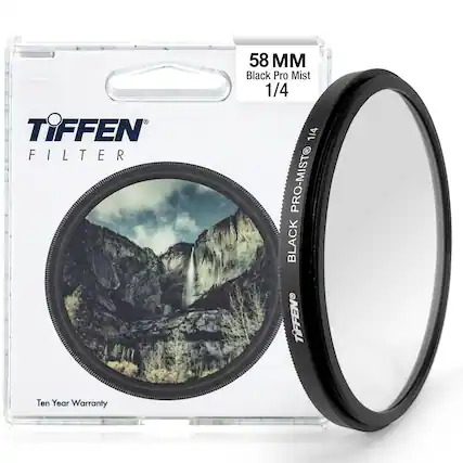 TIFFEN FILTER
58 MM
Black Pro Mist 1/4
BLACK PRO-MIST® 1/4
Ten Year Warranty