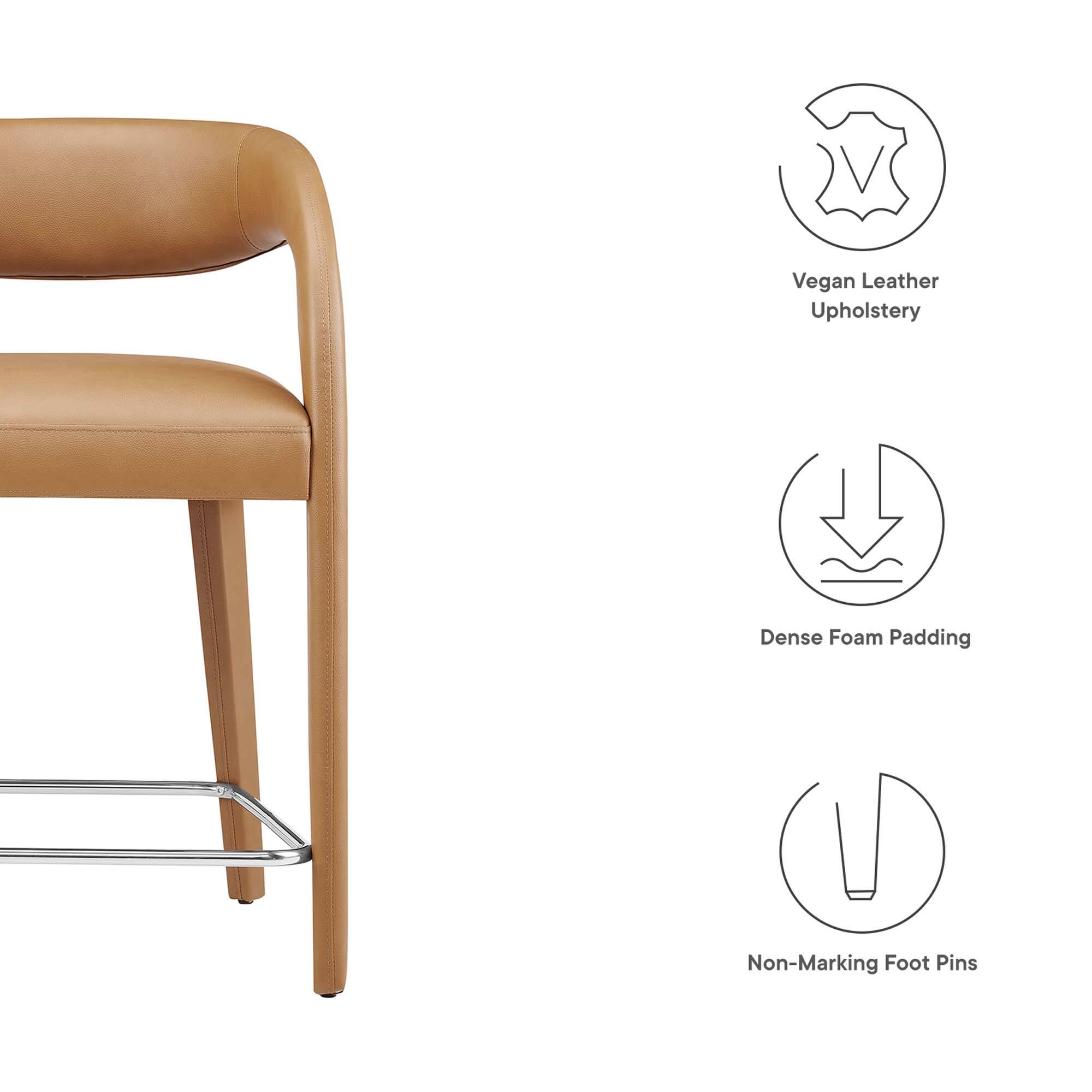 Vegan Leather Upholstery  
Dense Foam Padding  
Non-Marking Foot Pins