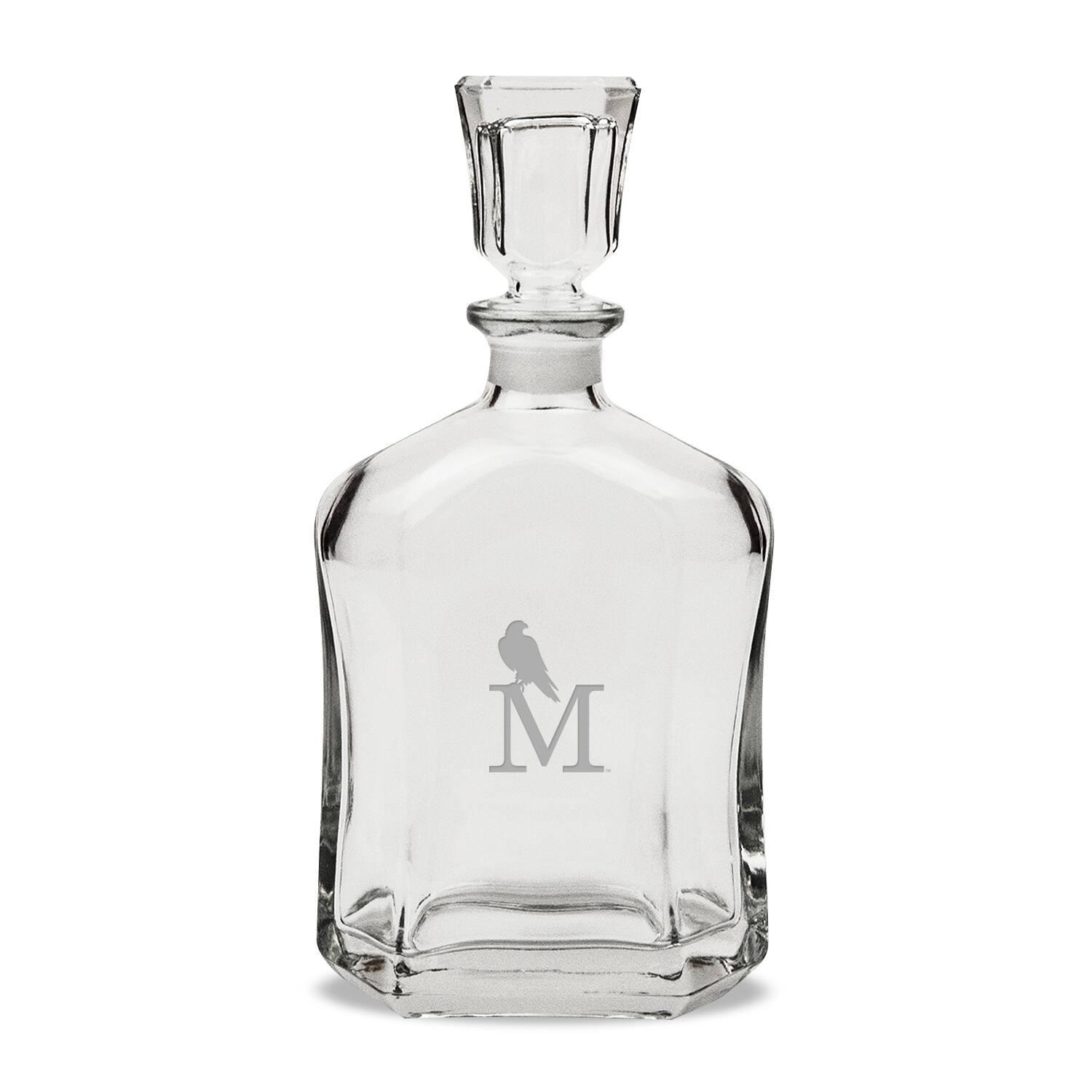 Front. Jardine - Montevallo Falcons Team Logo 23.75oz. Crystal Whiskey Decanter - Multicolor.