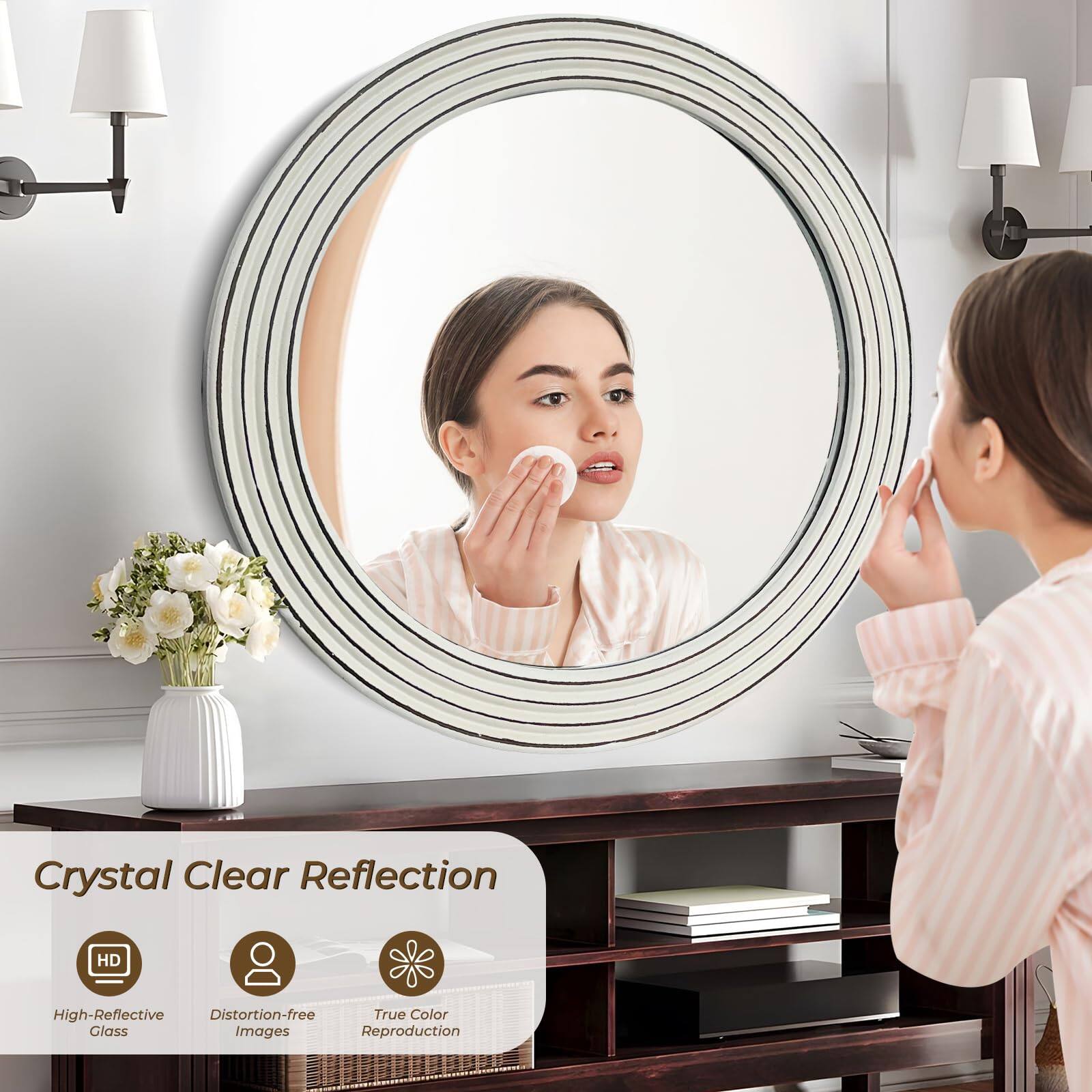 Crystal Clear Reflection  
HD High-Reflective Glass  
Distortion-free Images  
True Color Reproduction