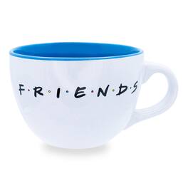 Silver Buffalo - Friends Doodle Logo Ceramic Soup Mug | Holds 24 Ounces - White