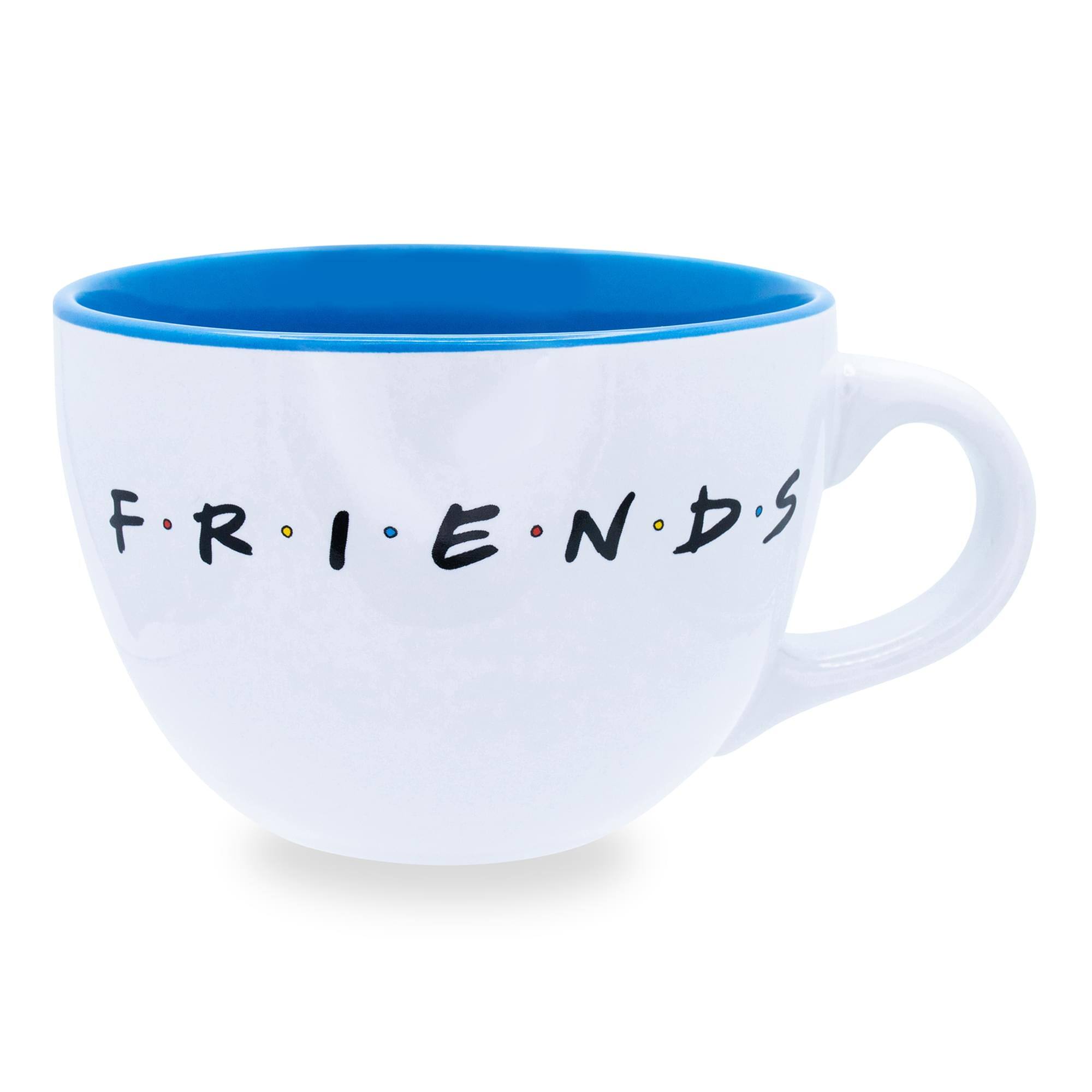 Silver Buffalo - Friends Doodle Logo Ceramic Soup Mug | Holds 24 Ounces - White