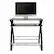 Angle. Twin Star Home - Computer Desk with Keyboard Tray, Black - Black.
