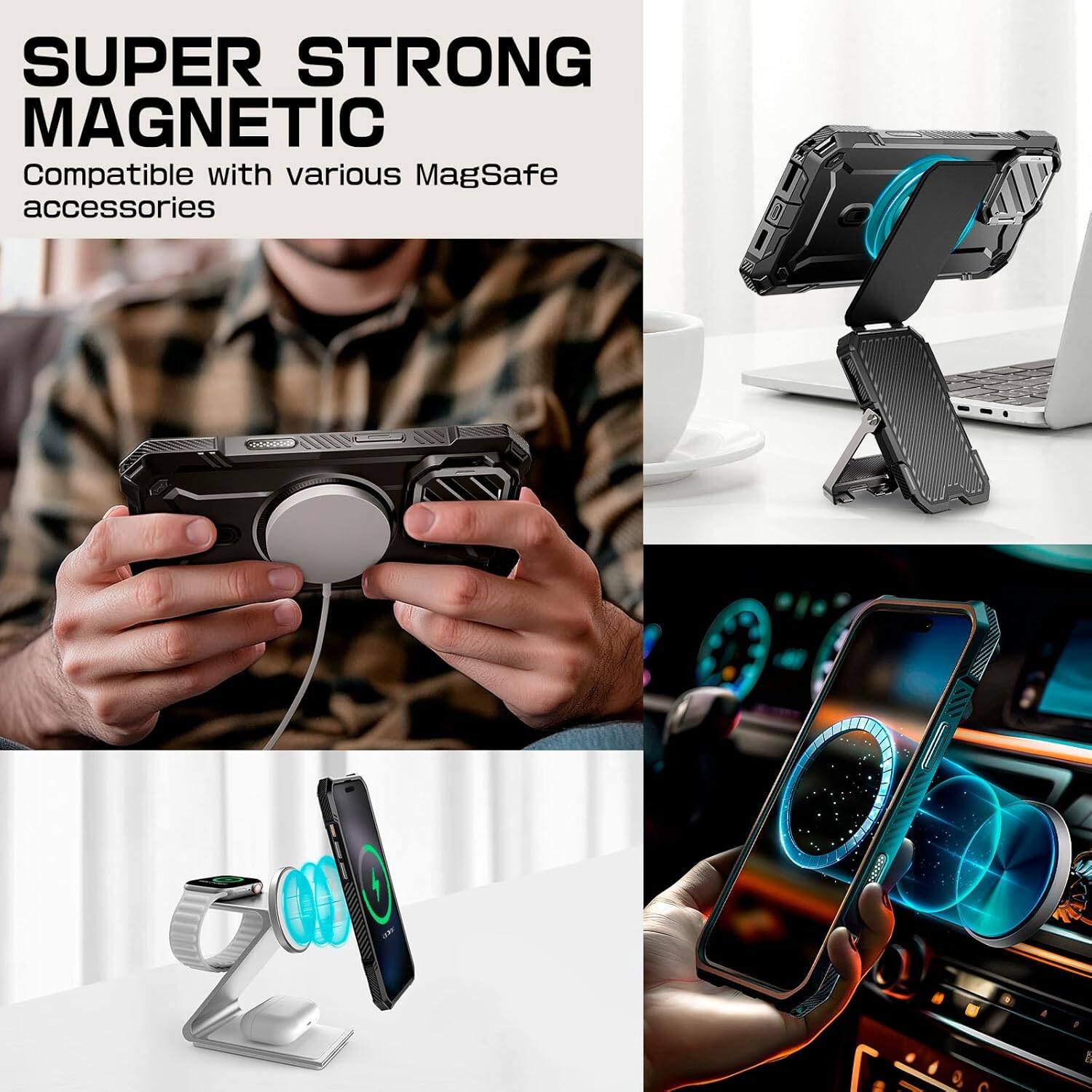 SUPER STRONG MAGNETIC
Compatible with various MagSafe accessories