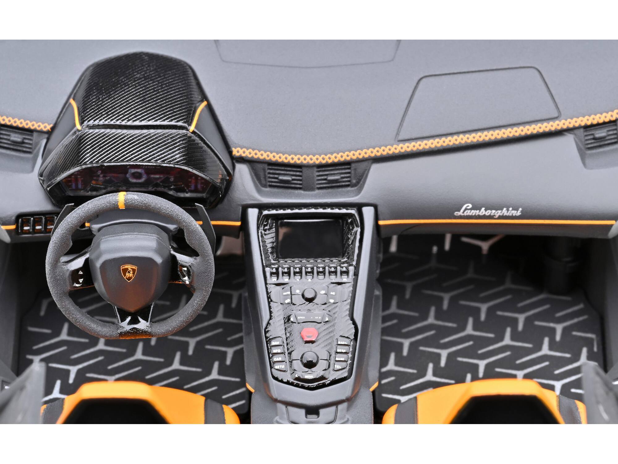 Left. Autoart - Lamborghini Aventador SVJ Arancio Atlas Pearl Orange 1/18 Model Car by Autoart - Pearl Orange.