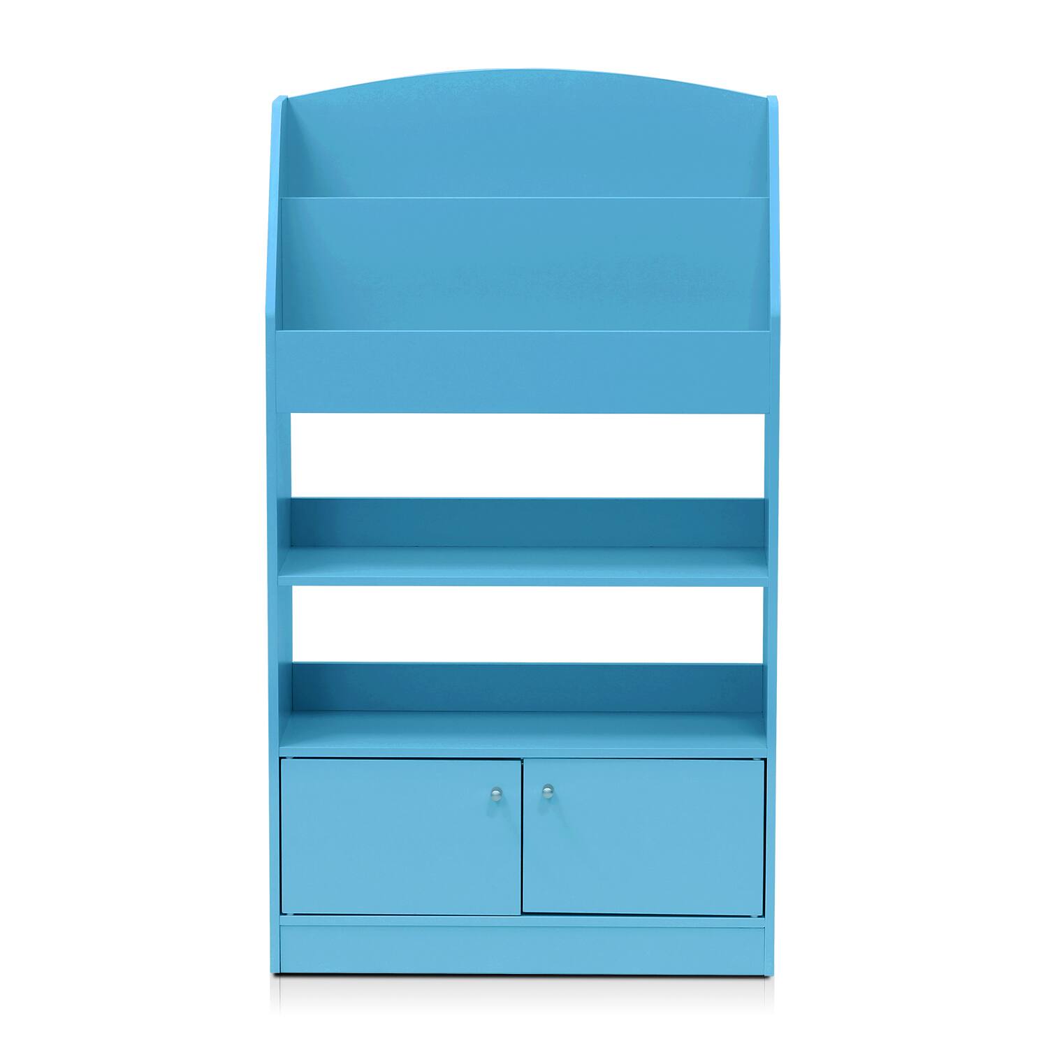 Alt View 1. Furinno - Lova MagazineBookshelf with Storage Cabinet - Light Blue.