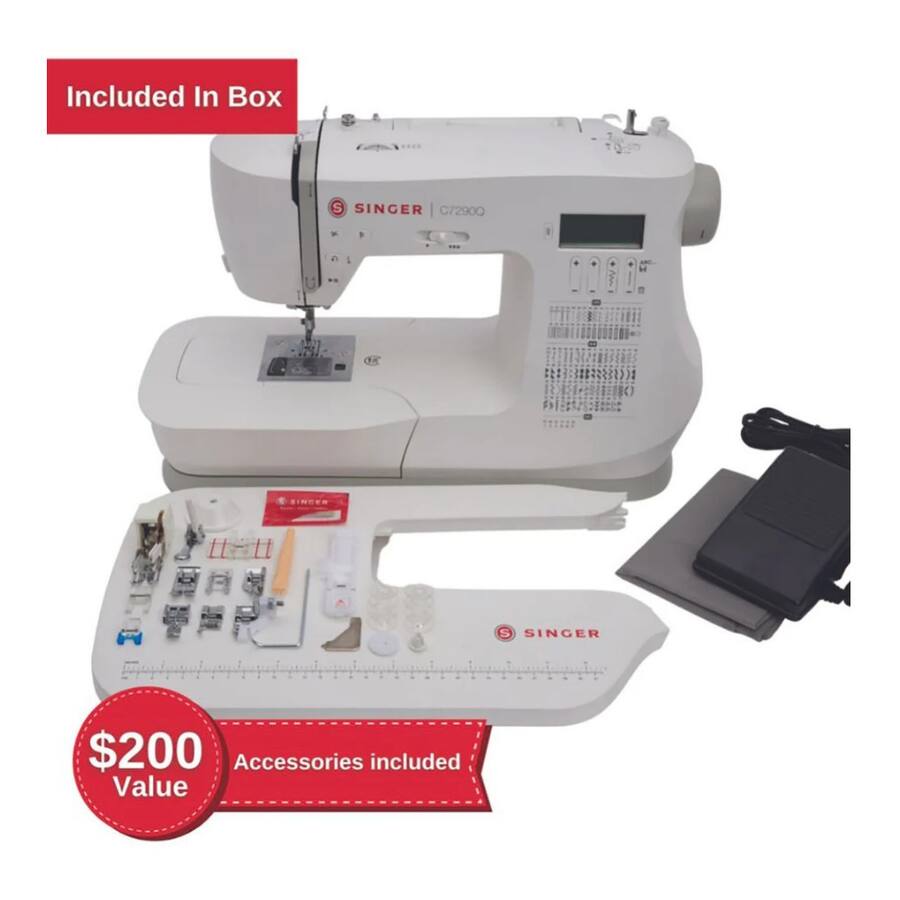 Singer C7290Q Sewing and Quilting Machine with Extension Table and ...
