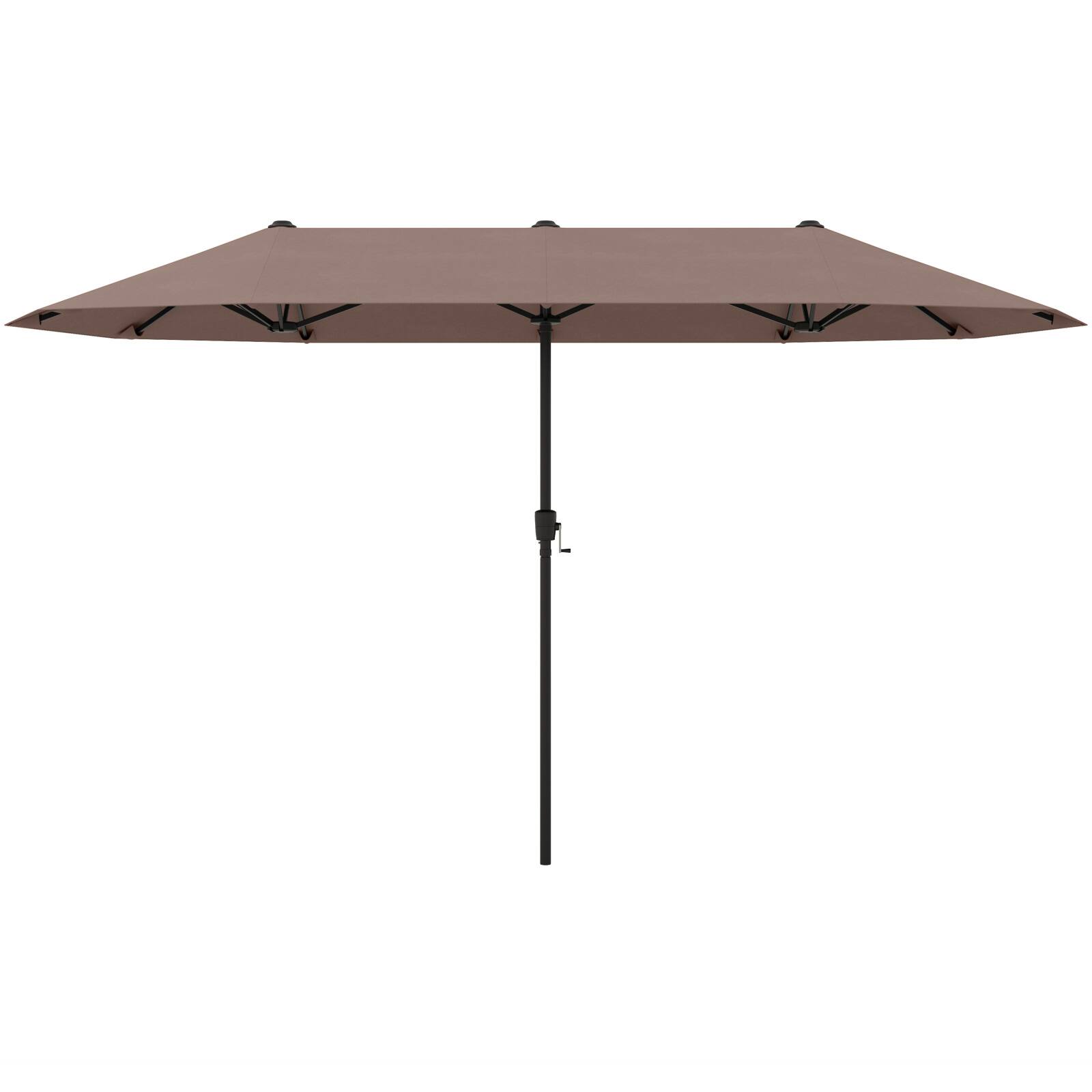 Alt View 9. Gymax - Gymax 13 FT Double-sided Patio Umbrella Outdoor Large Twin Size Umbrella Coffee - Coffee.