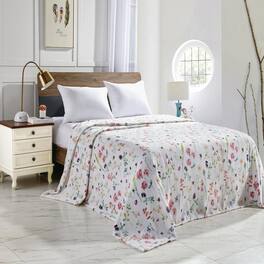 Noble House - Plazatex Bloom Design Micro Plush All Season Blanket King - Multi