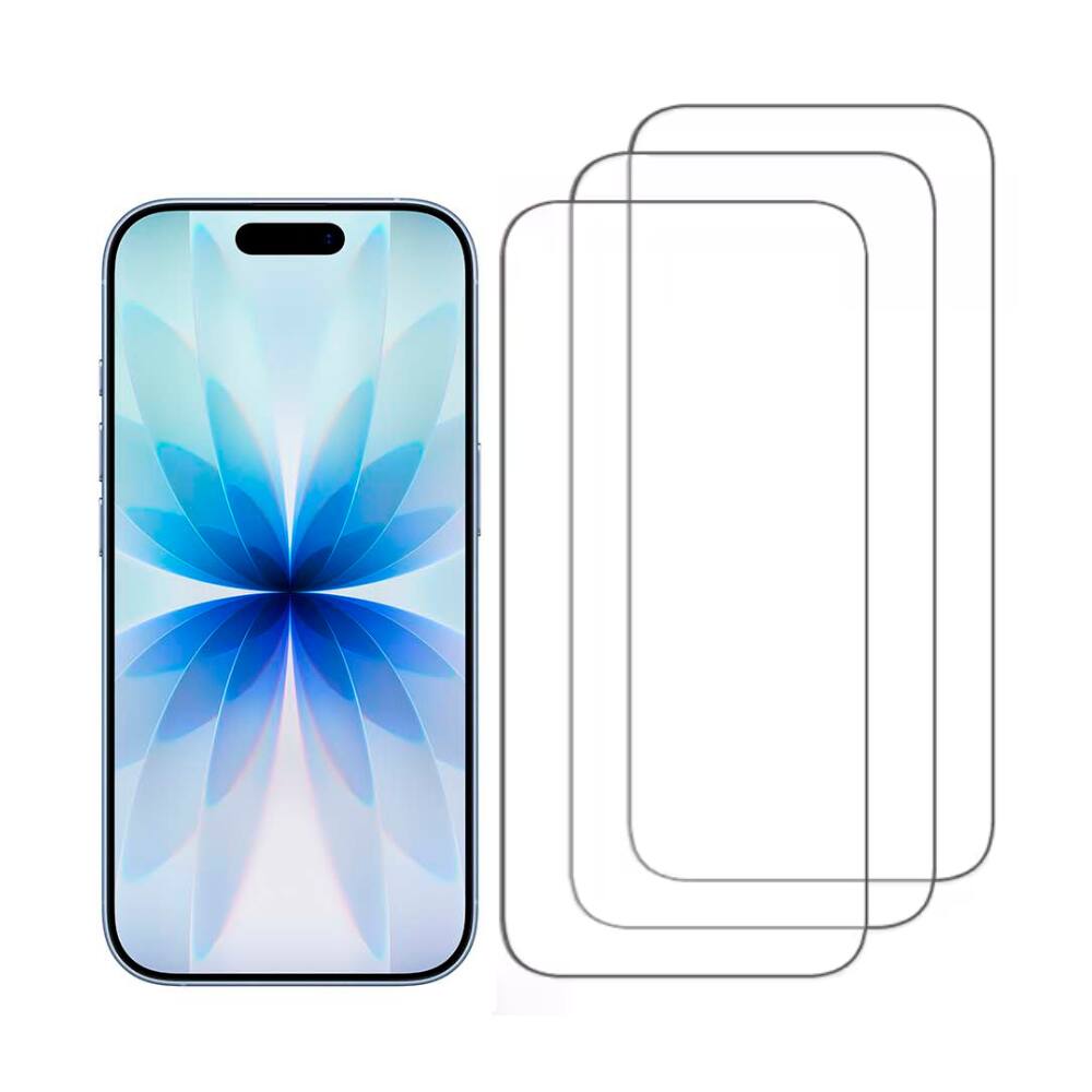 Alt View 4. Qixxronics - 3-Pack Qixxronics TemperedGlass Screen Protector for iPhone 17 Scratch-Resistant HD Clear Glass Protector - Clear.