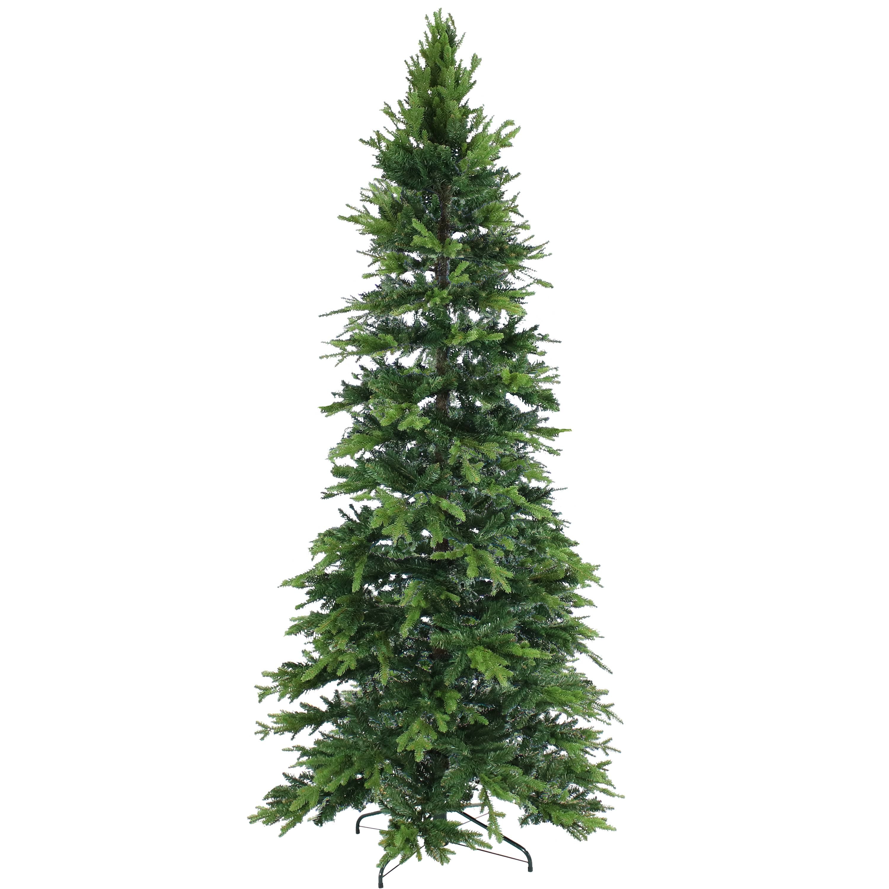 Sunnydaze - Slim and Stately Indoor Unlit Artificial Christmas Tree - 8 ft - Green