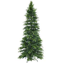 Sunnydaze - Slim and Stately Indoor Unlit Artificial Christmas Tree - 8 ft - Green