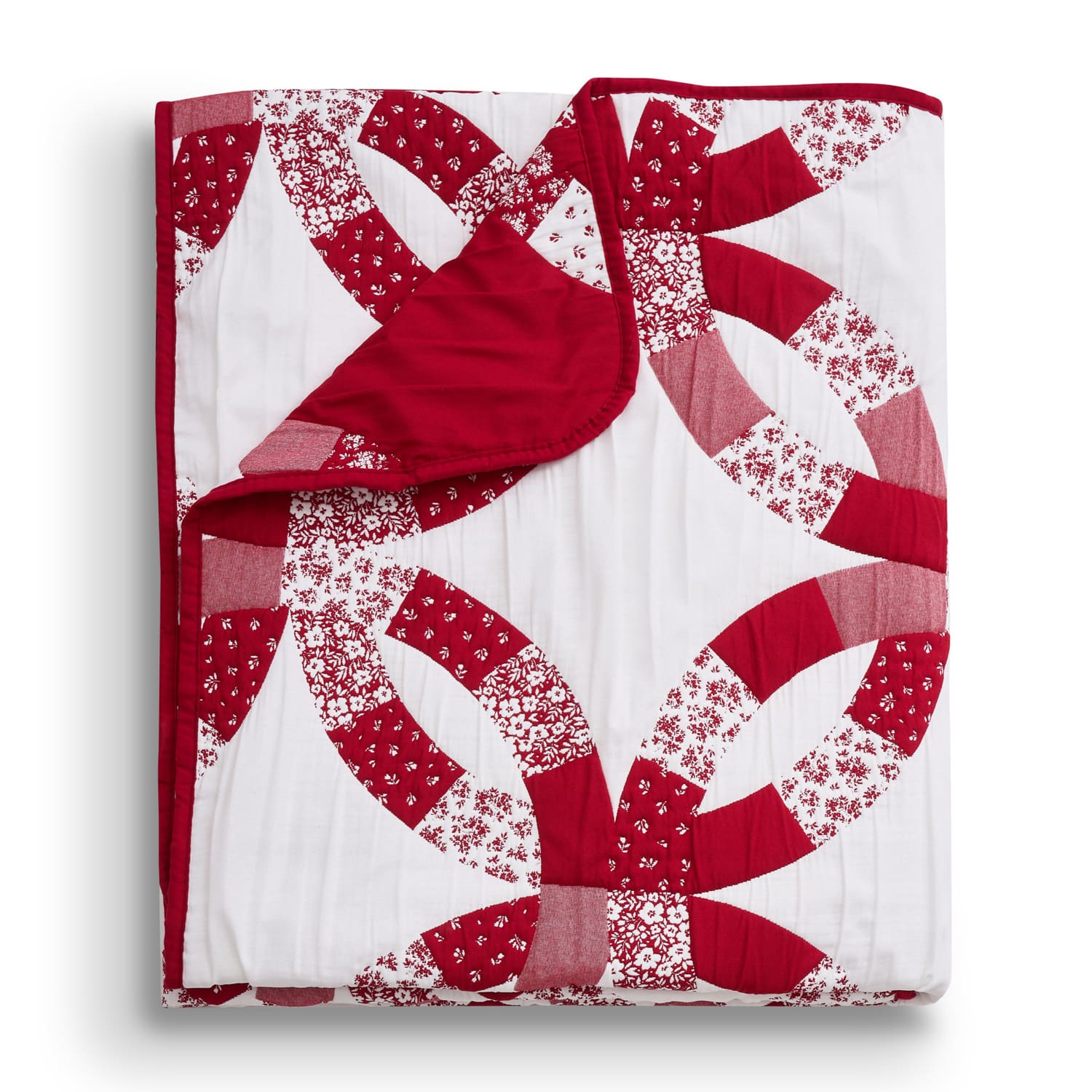 Greenland Home Fashions - 100% Jacquard Woven Polyester Wedding Ring Accessory Throw - Red