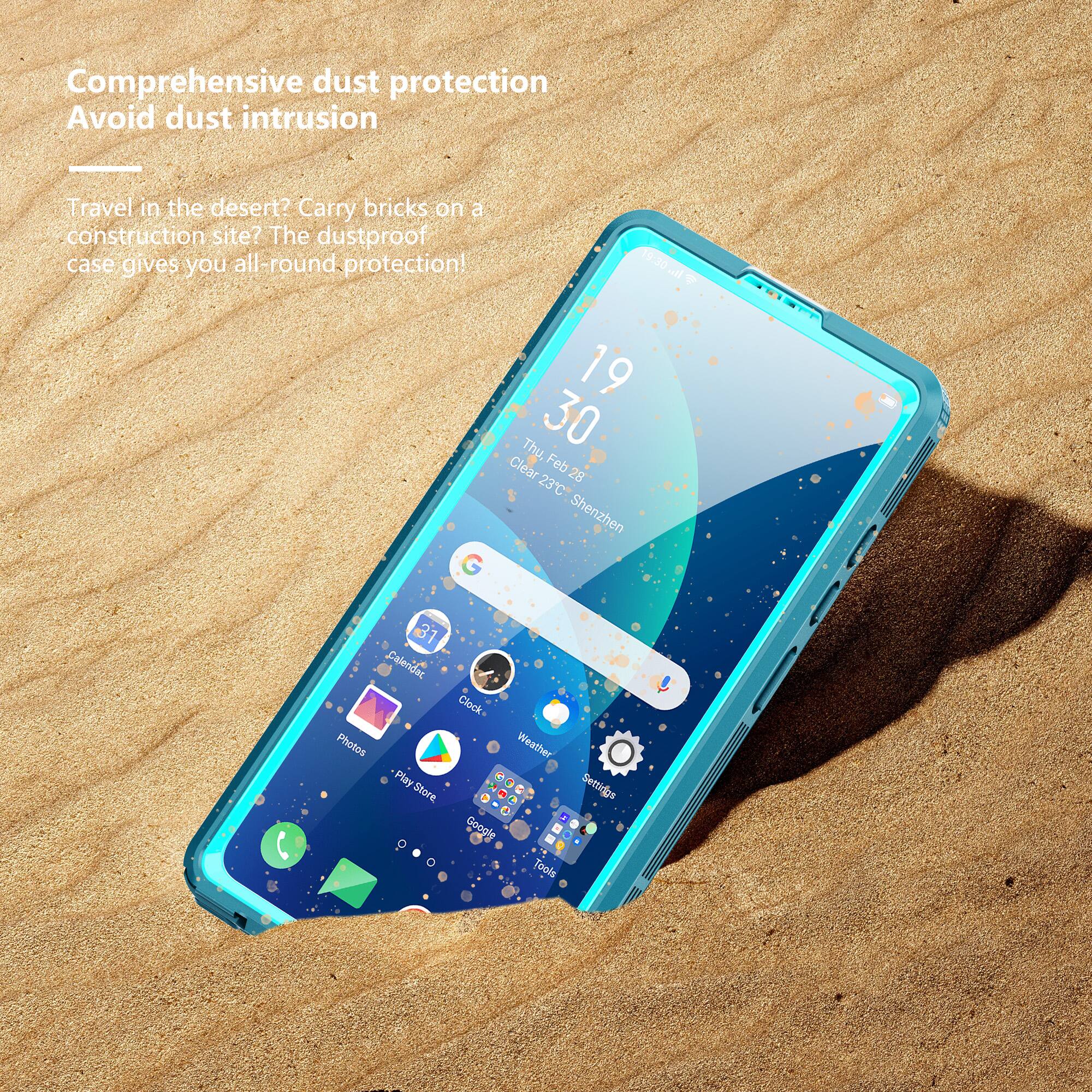 Comprehensive dust protection  
Avoid dust intrusion  

Travel in the desert? Carry bricks on a construction site? The dustproof case gives you all-round protection!  

19:30  
Thu, Feb 28  
Clear 28°C  
Shenzhen 31°C  

Calendario  
Clock  
Photos  
Play Store  
Google  
Taois