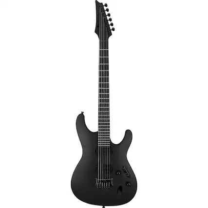 Front. Ibanez - Ibanez S Iron Label Series S721RB Electric Guitar, Black Flat.