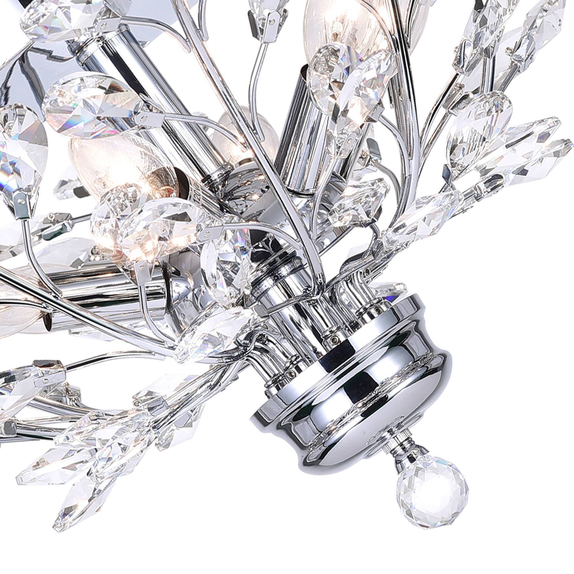 Angle. CWI Lighting - Ivy 6 Light Flush Mount With Chrome Finish - Chrome.