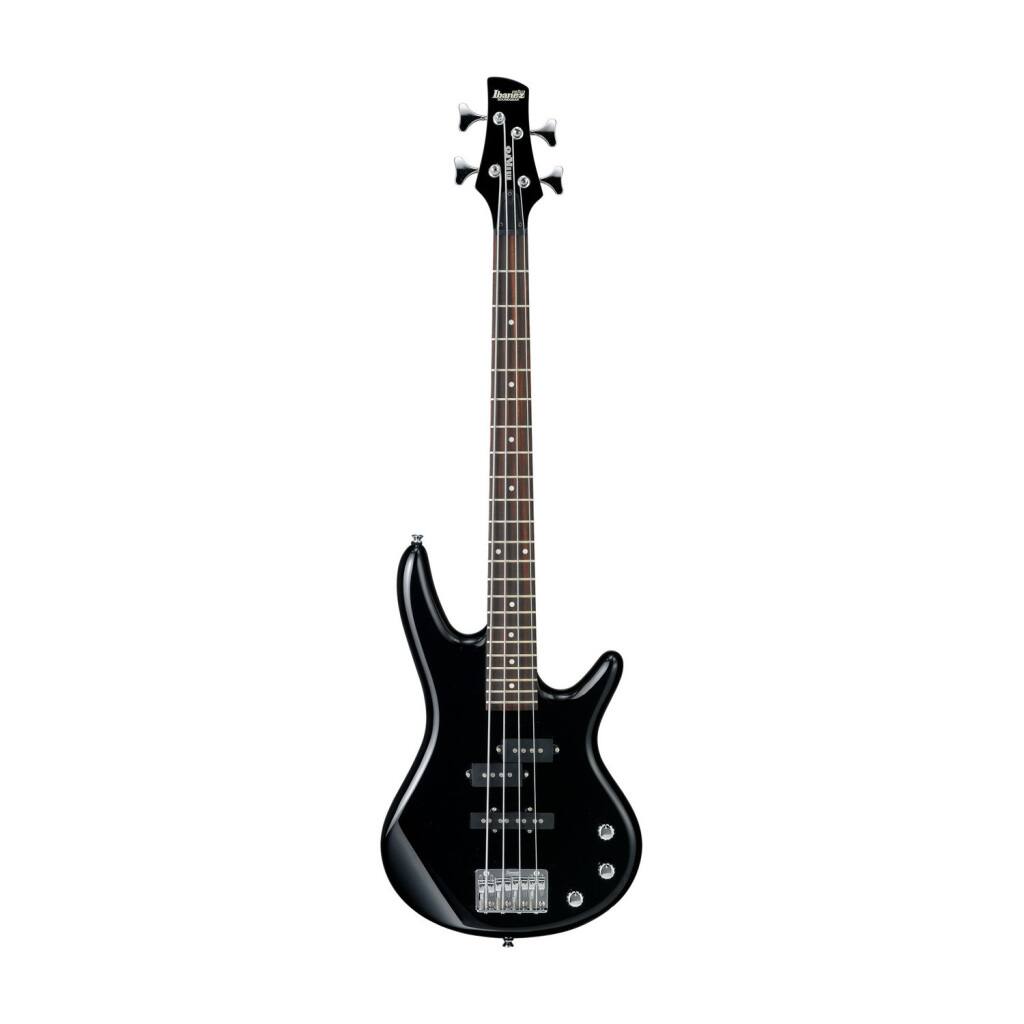 Front. Ibanez - Ibanez GSRM 4-String Bass Guitar, Right Handed, Black - Black.