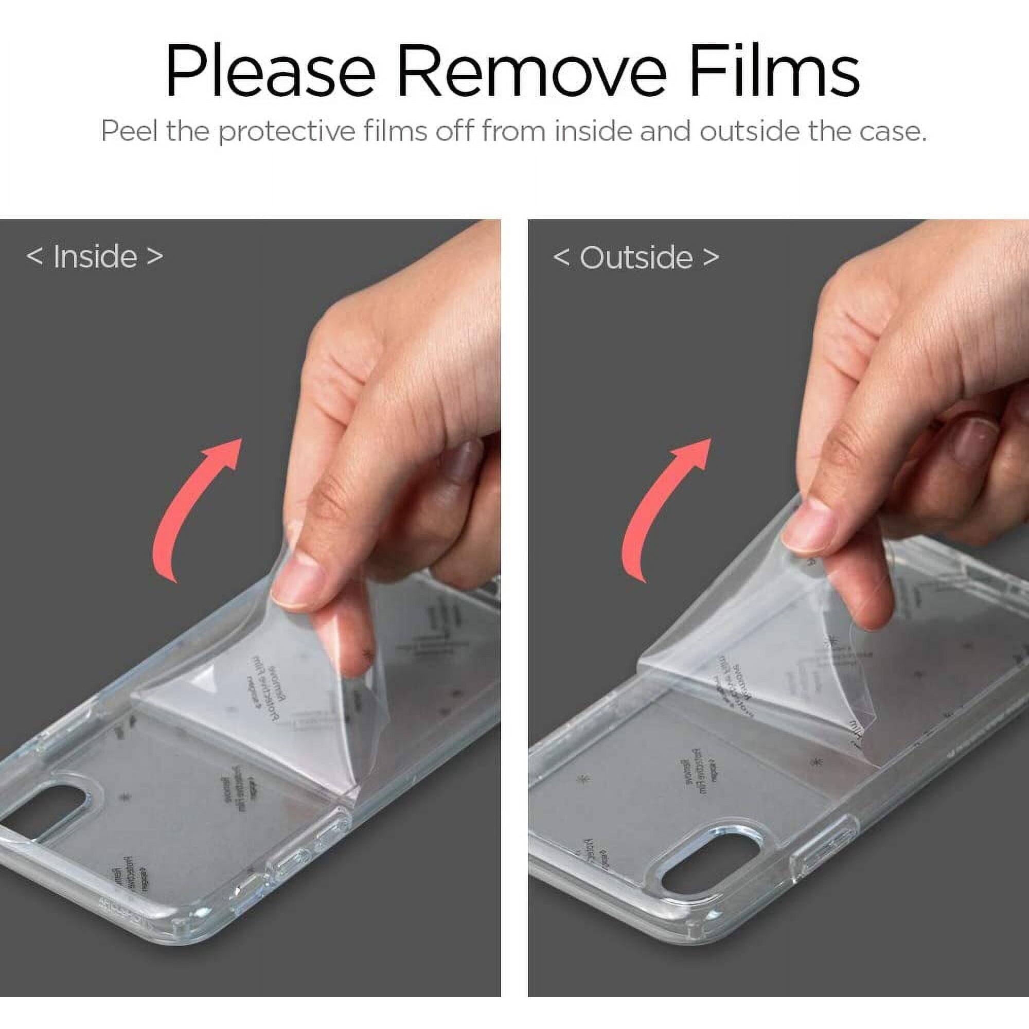Please Remove Films Peel the protective films off from inside and outside the case. < Inside > < Outside >