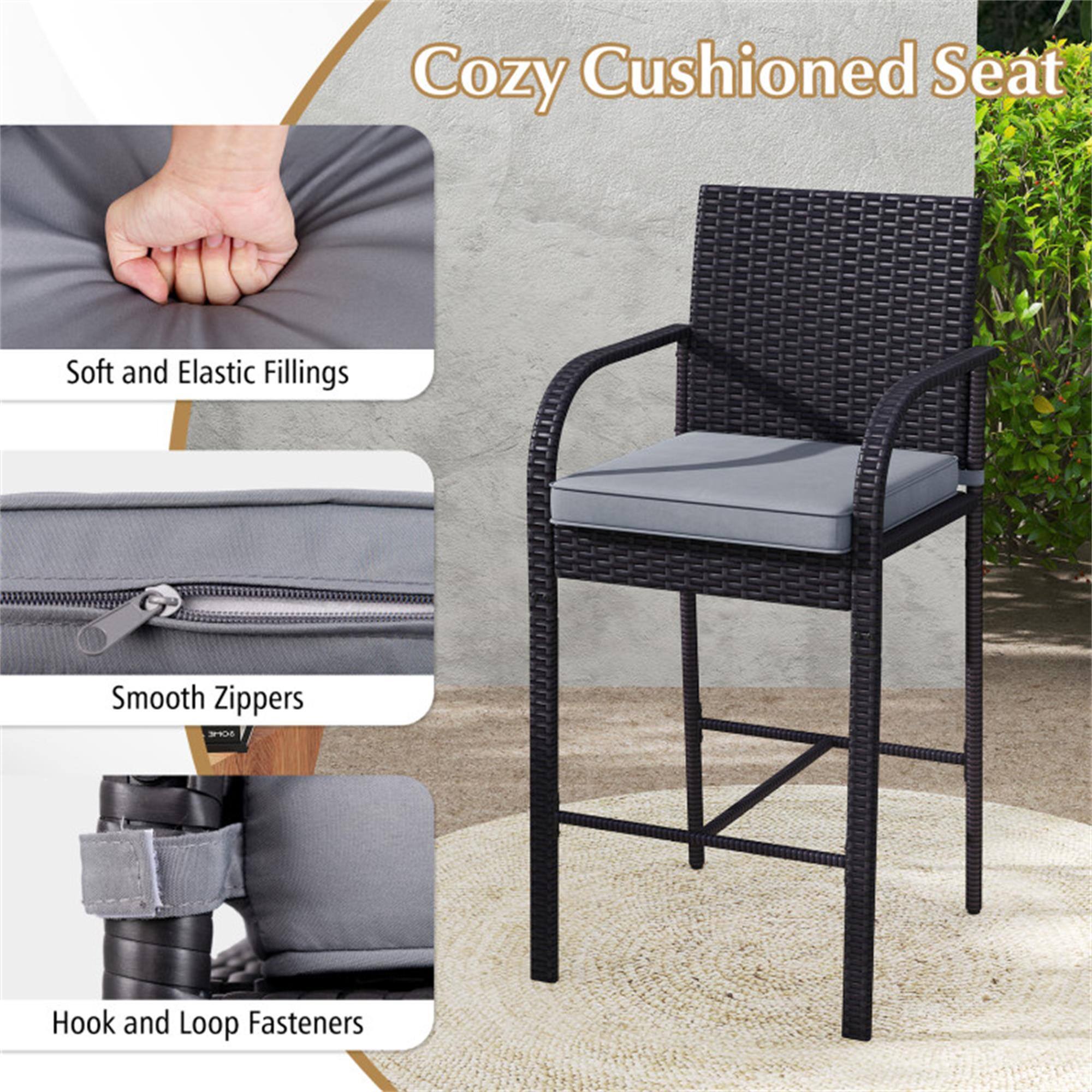 Cozy Cushioned Seat

- Soft and Elastic Fillings
- Smooth Zippers
- Hook and Loop Fasteners