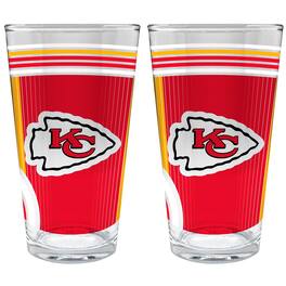 Great American Products - Kansas City Chiefs Two-Piece 16oz. Pint Glass Set - Multicolor