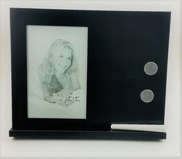 Jiallo - 4x6" frame with chalk board & magnets - Silver, Multi Color