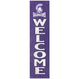 Jardine - Winona State Warriors 12" x 48" Outdoor Leaner Welcome Sign - Purple