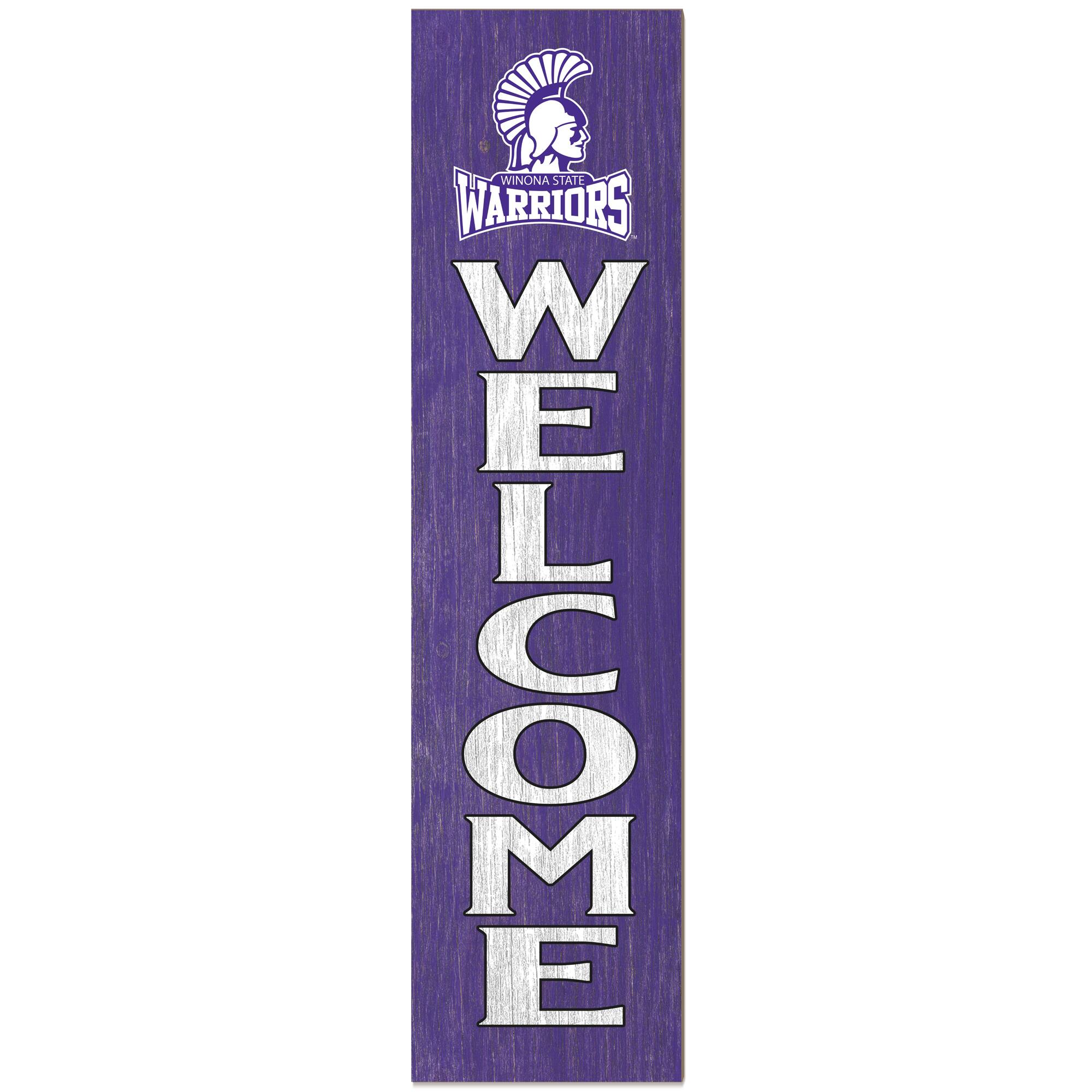 Winona State Warriors 12" x 48" Outdoor Leaner Welcome Sign
