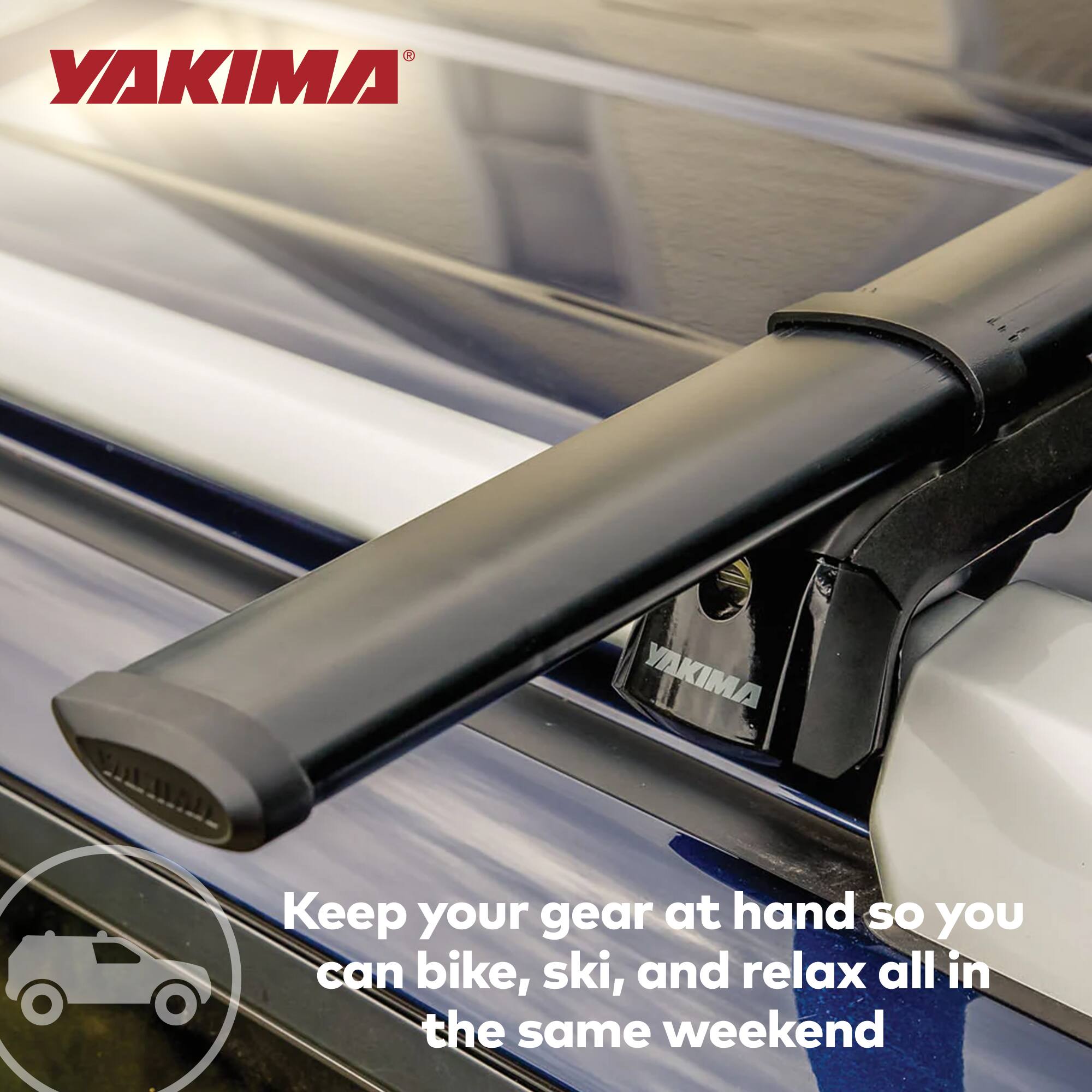 YAKIMA®

Keep your gear at hand so you can bike, ski, and relax all in the same weekend