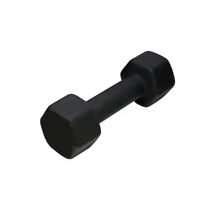 Front. Amber Sporting Goods - Neoprene Dumbbell, Single Weight for Strength Training 10lb - Black.