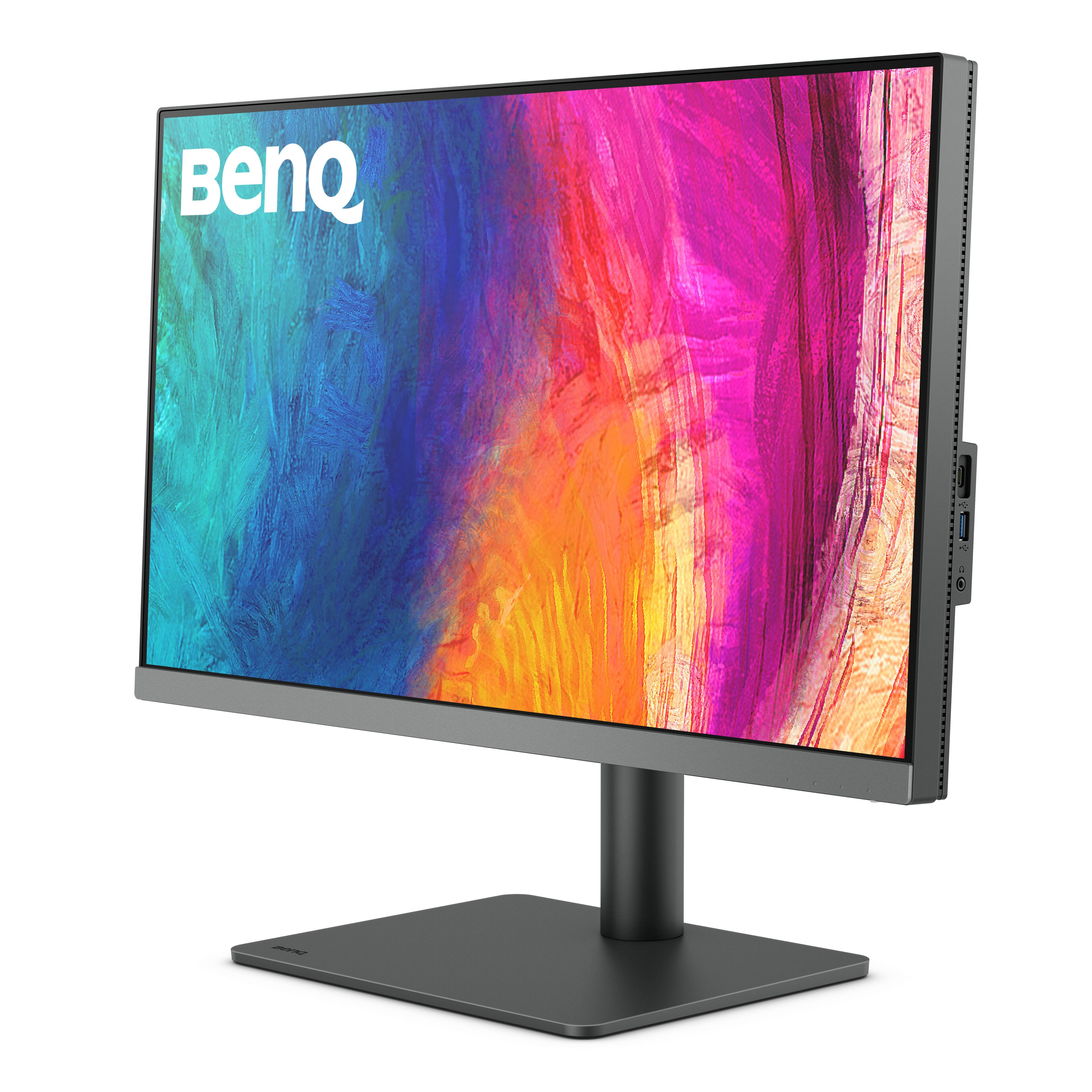 Left. BenQ - AQCOLOR PD2706U Designer 27" IPS LED 4K UHD 95% P3 HDR400 Monitor (HDMI/DP/USB-C 90W) - Metallic gray.