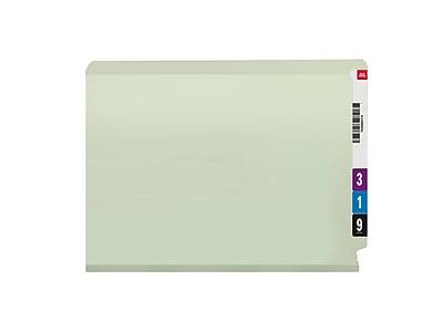 Alt View 3. Smead - 60% Recycled End Tab Classification Folders, Letter Size, Gray/Green, 25/Box  - Green.