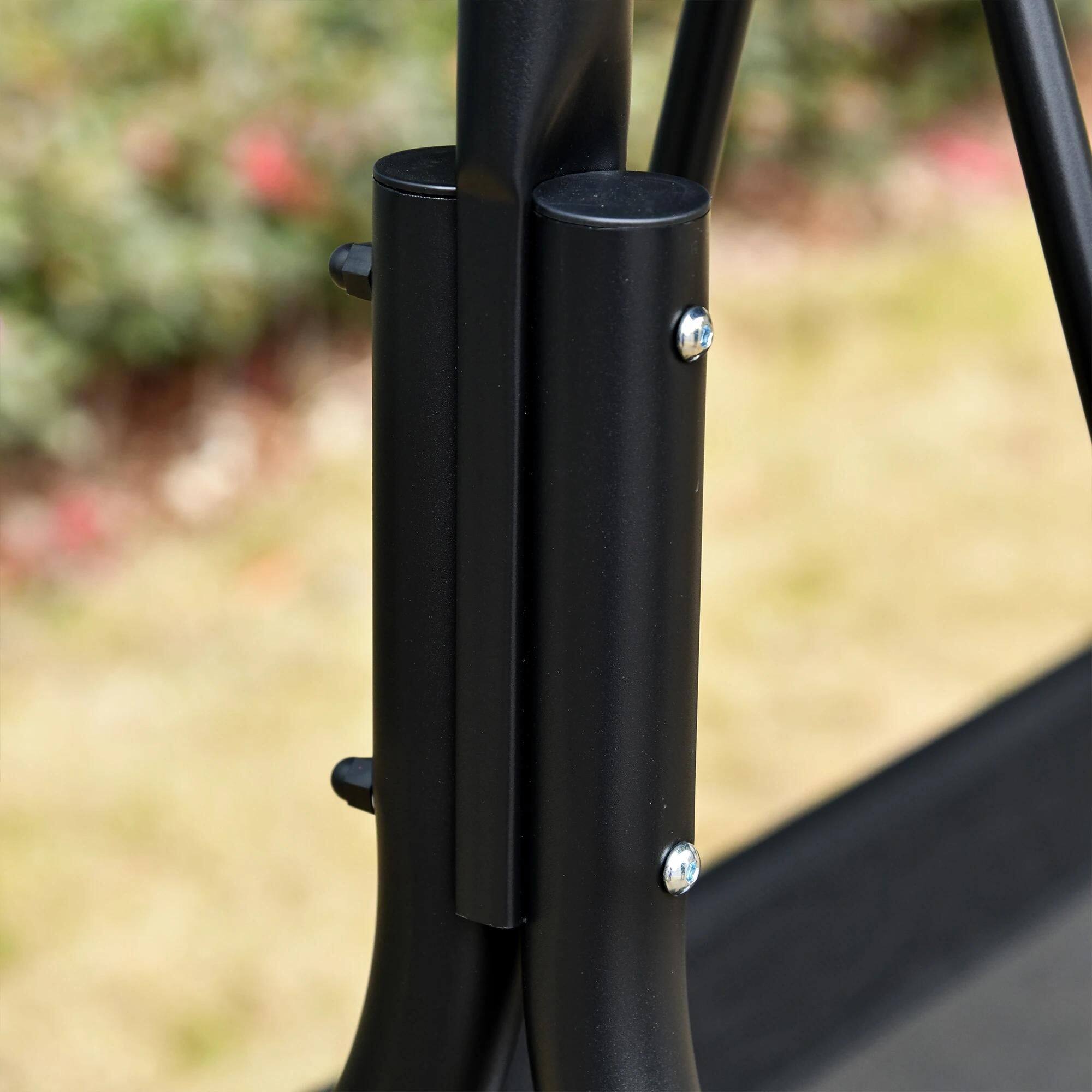 Alt View 2. Resenkos - Resenkos 2-Seater Swing Chair, Outdoor Porch Swing With Adjustable Canopy, Comfortable Armrests,  Black.