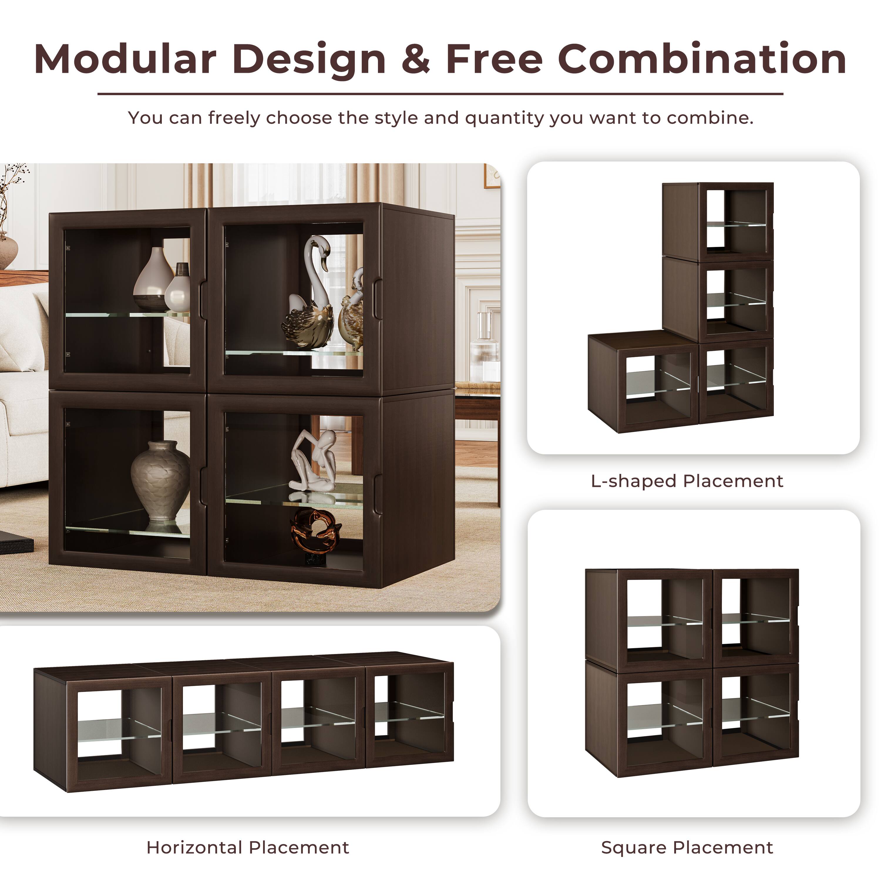 Modular Design & Free Combination

You can freely choose the style and quantity you want to combine.

- L-shaped Placement
- Horizontal Placement
- Square Placement