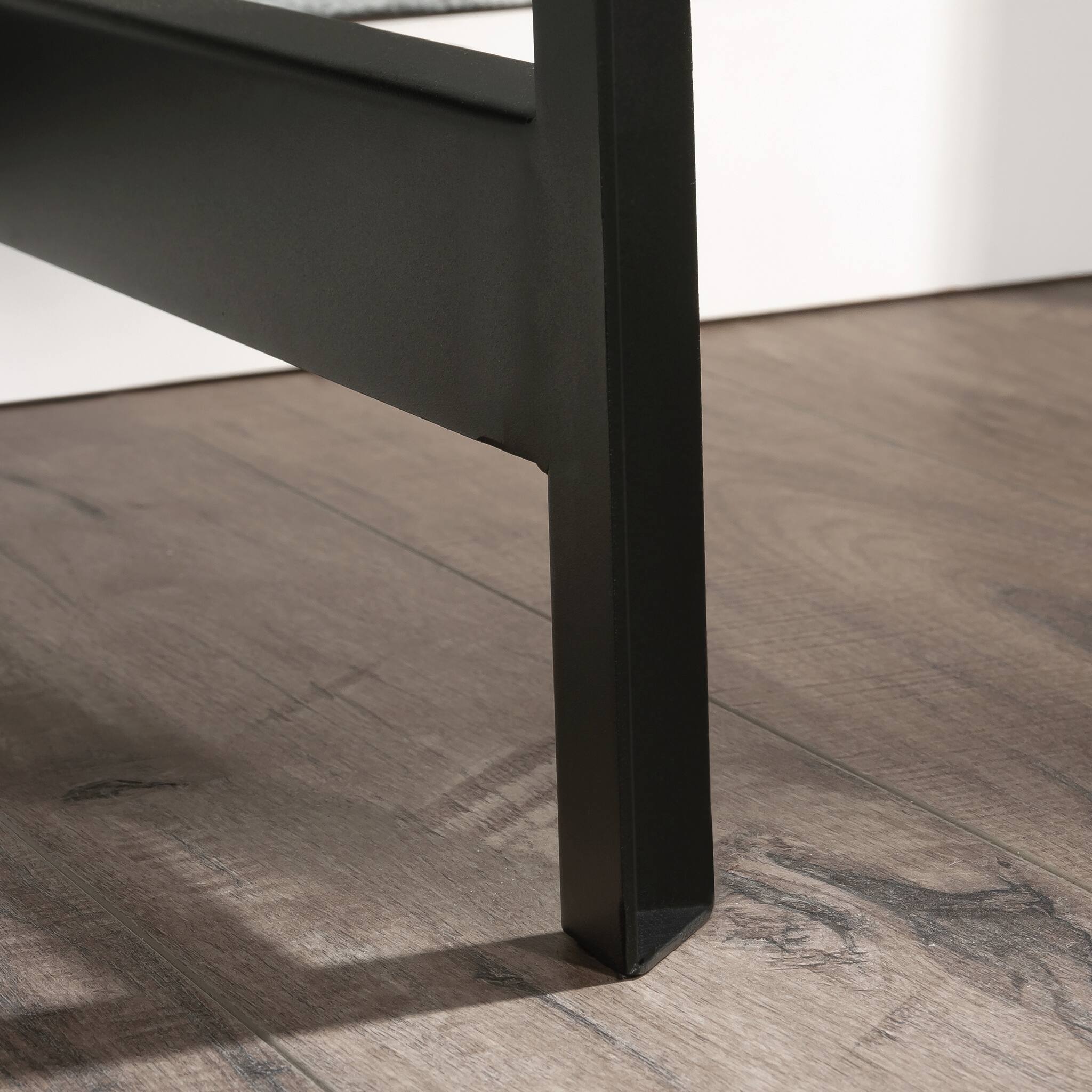 Alt View 4. Spaco - 60x24" Computer Desk, Flip Keyboard Tray, 2 Drawers, Metal Frame - Brown.