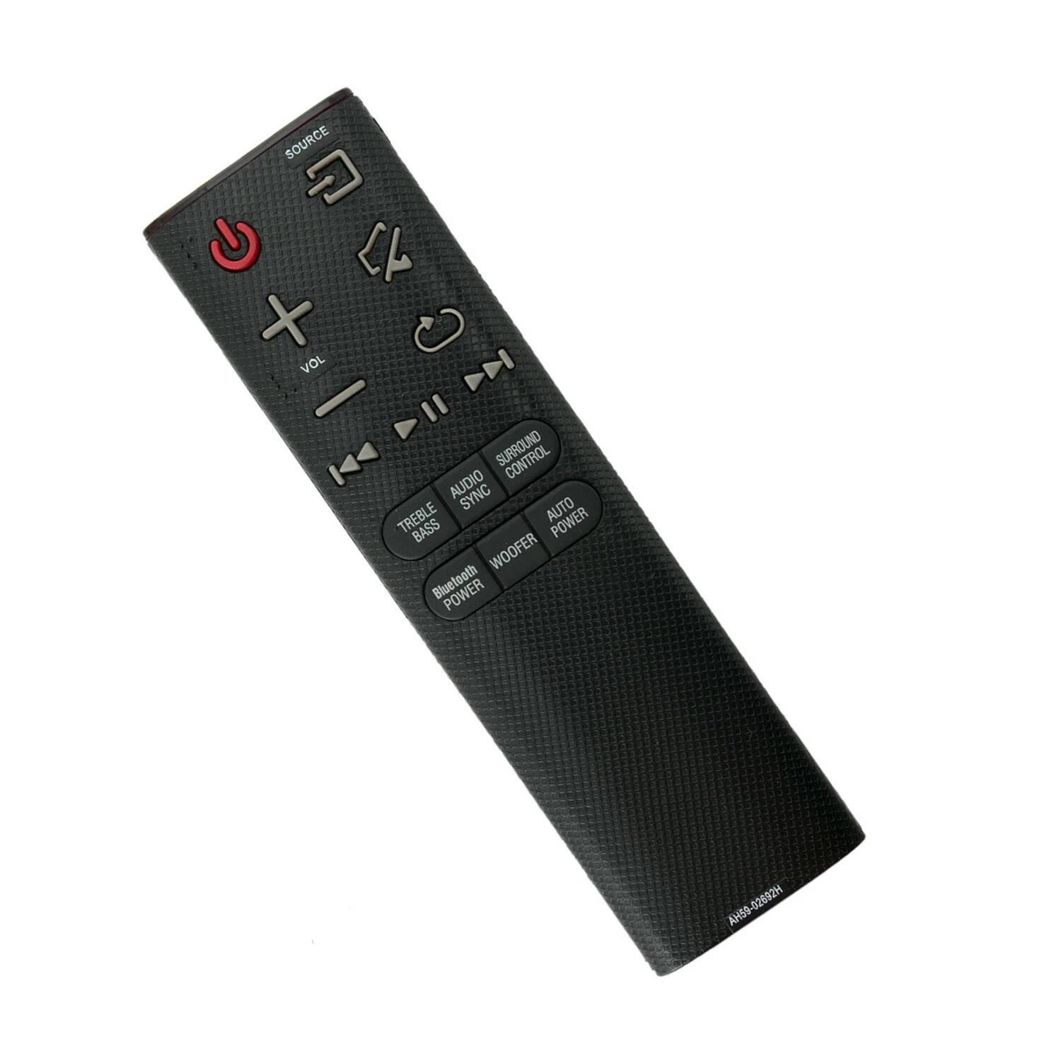 SOURCE VOL SURROUND AUDIO SYNC TREBLE AUTO POWER BASS WOOFER POWER AH59-02692H