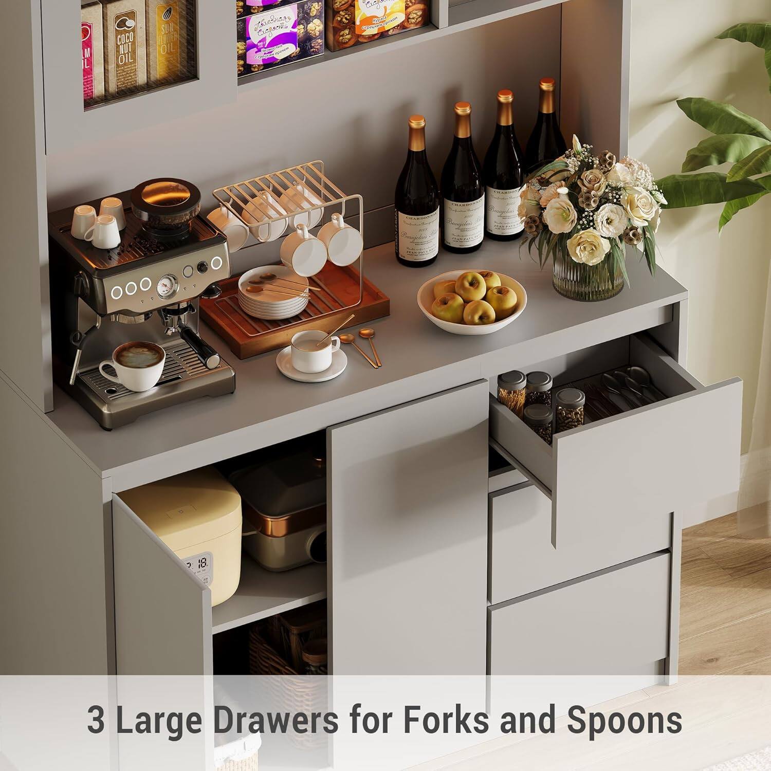 3 Large Drawers for Forks and Spoons