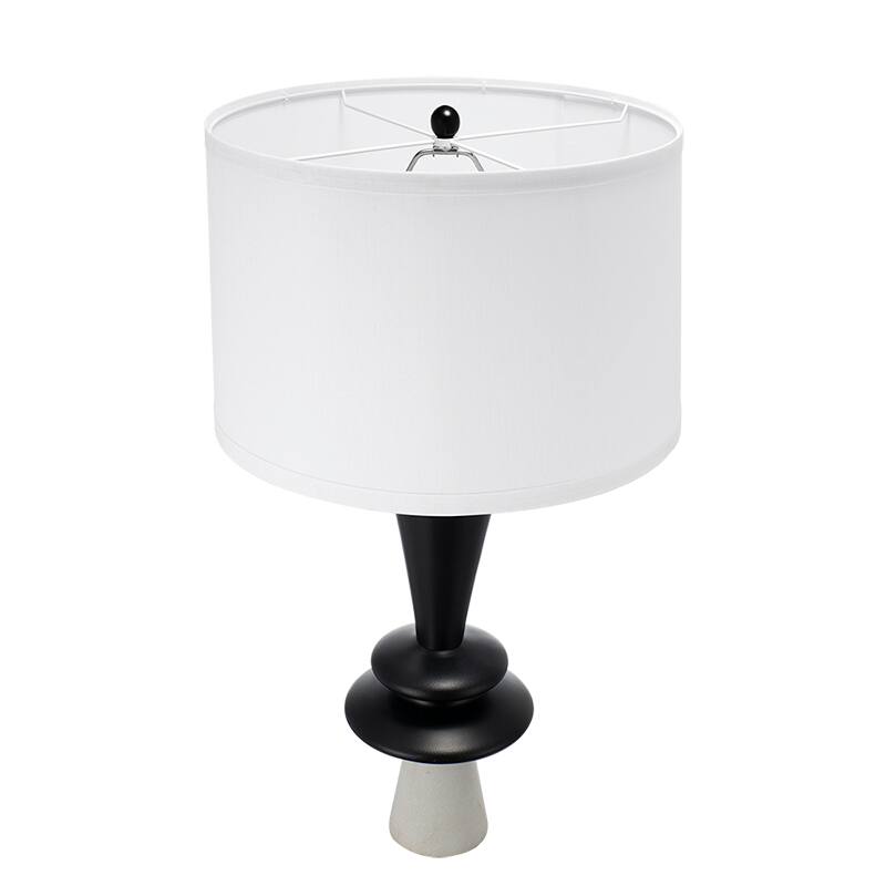 Angle. Dexmalle - Dexmalle-Two Varying Disc Accents Desk Lamp-Black White.