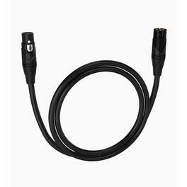 Lyxpro - Quad Series 3 ft XLR Cable, Male to Female 4-Conductor Balanced Microphone Cable - Black