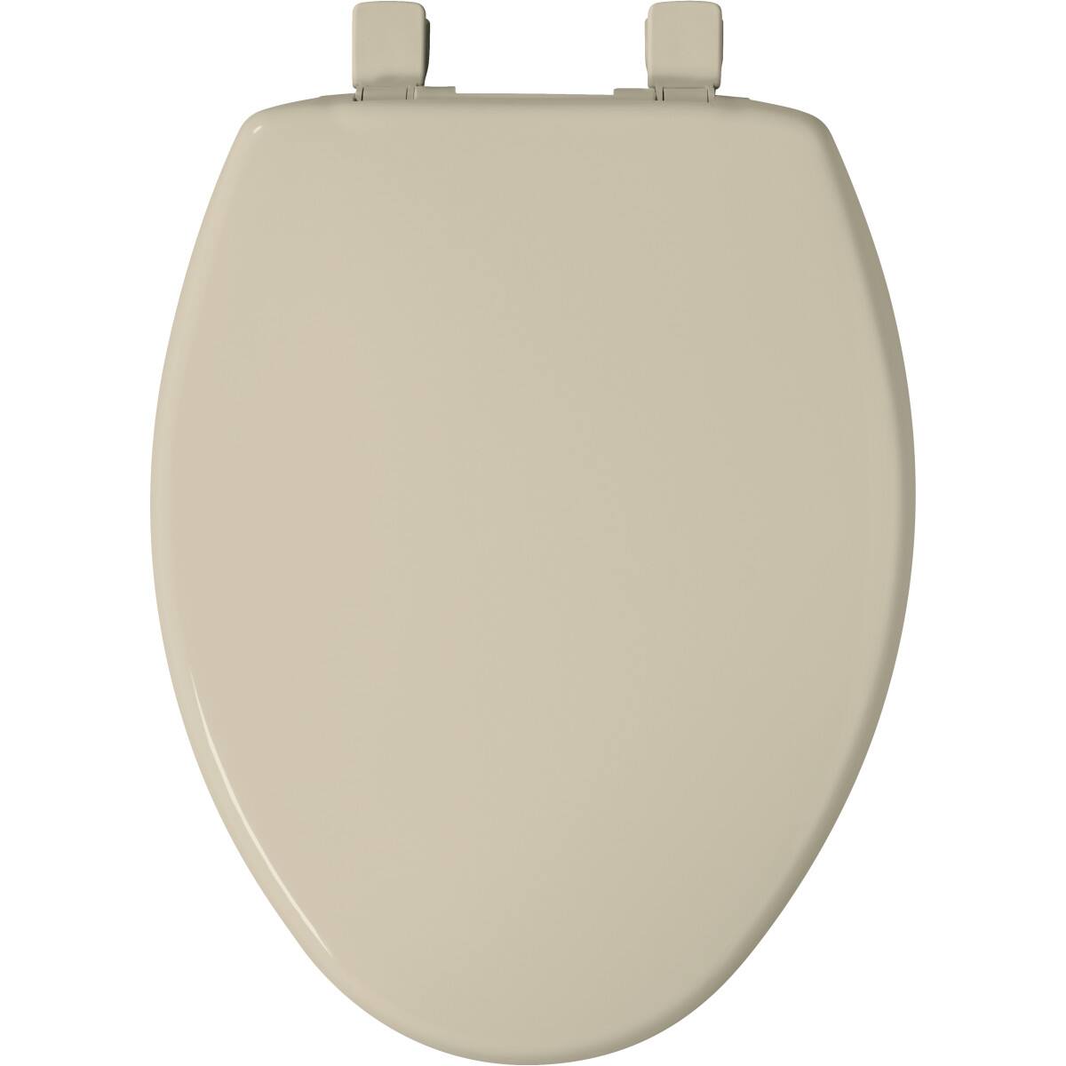 Angle. BEMIS - Bemis Elongated Plastic Toilet Seat in Bone with EasyClean and WhisperClose Hinge - Bone.