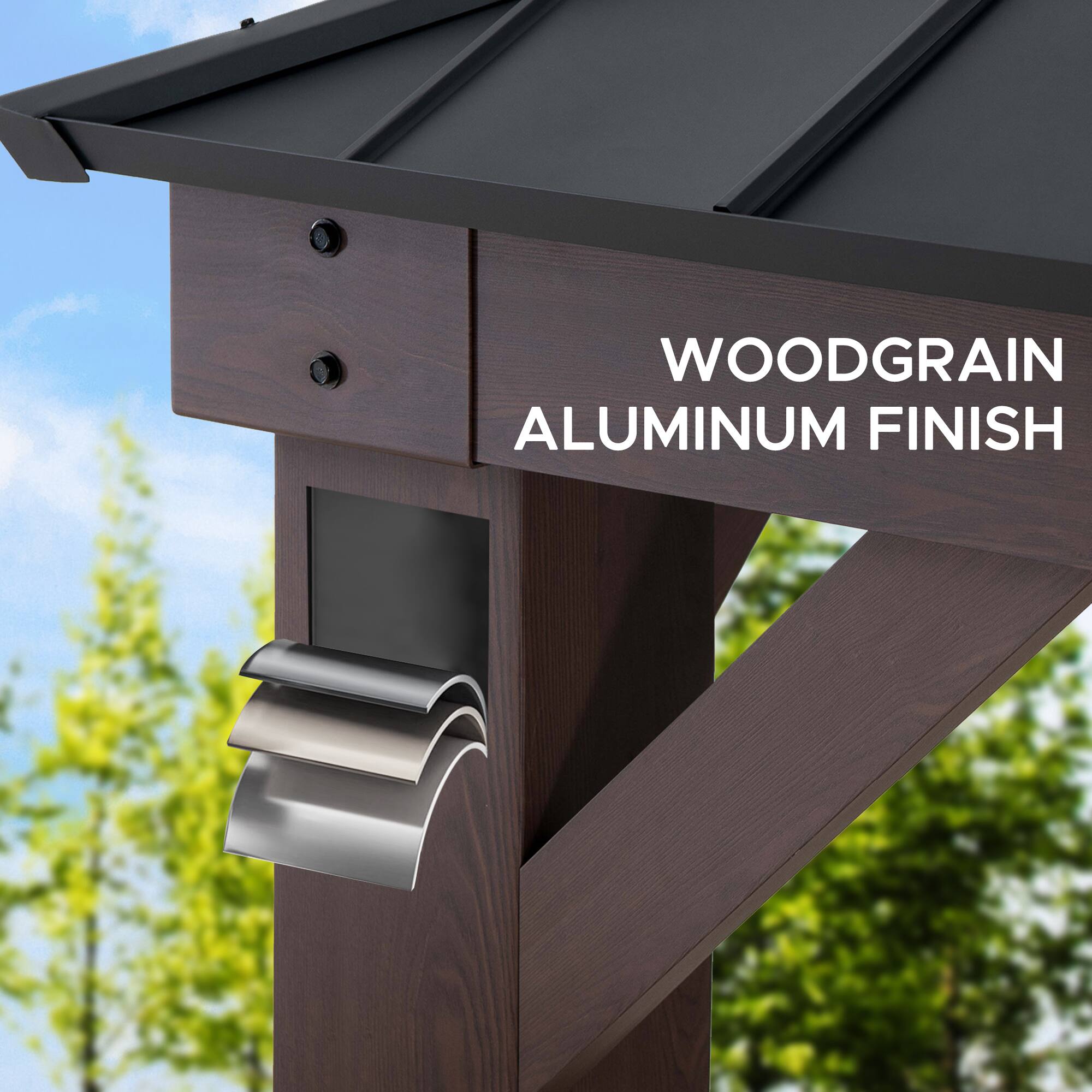 WOODGRAIN ALUMINUM FINISH