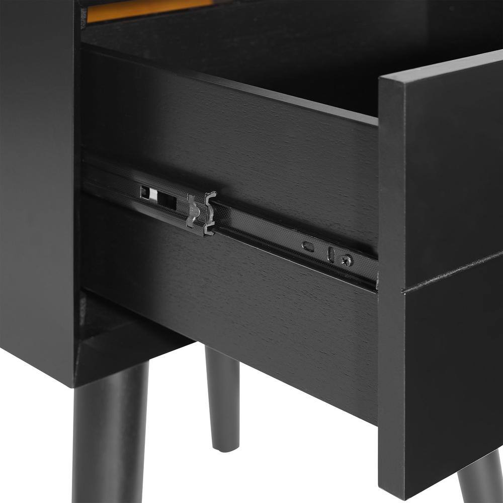 Alt View 1. Crosley Furniture - Landon Nightstand - Matte Black.