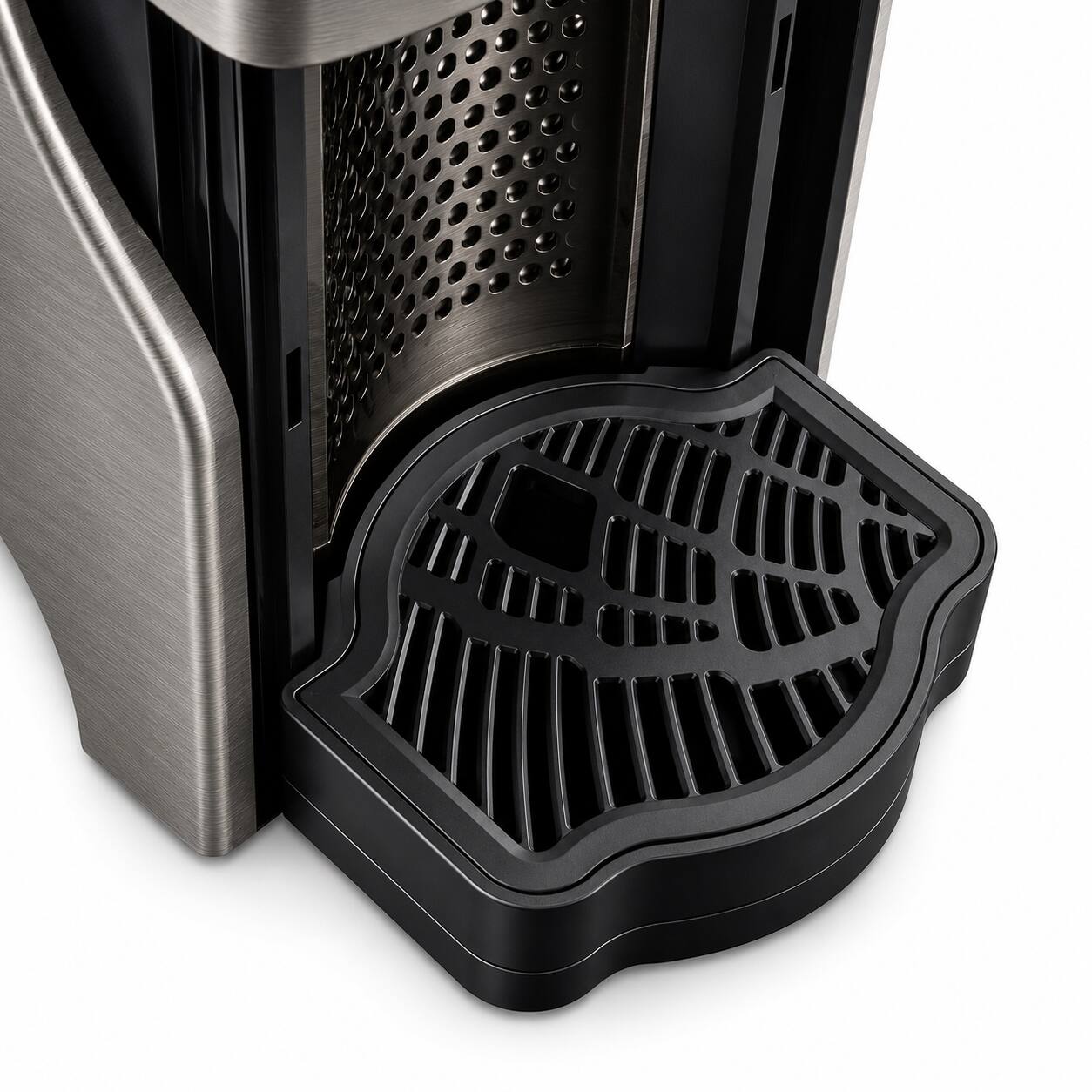 Alt View 3. Milton Coffee Co. - Stainless Steel Brew Path, Compatible with Nespresso OriginalLine Capsules, cup warming tray, low noise, 19 bar motor - Brushed Nickel.